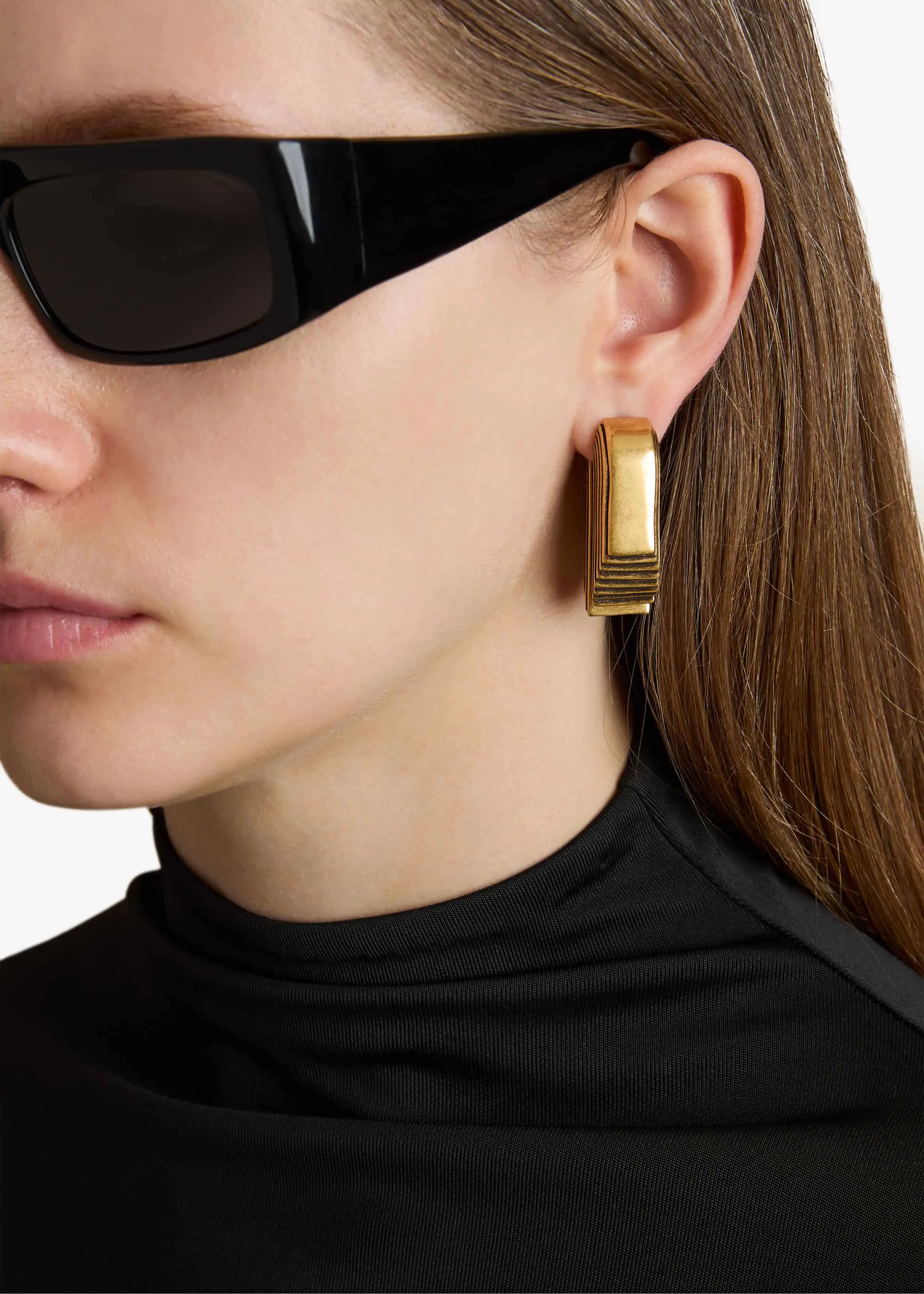 Zucchini Earrings in Antique Gold sold by KHAITE product image thumbnail 2