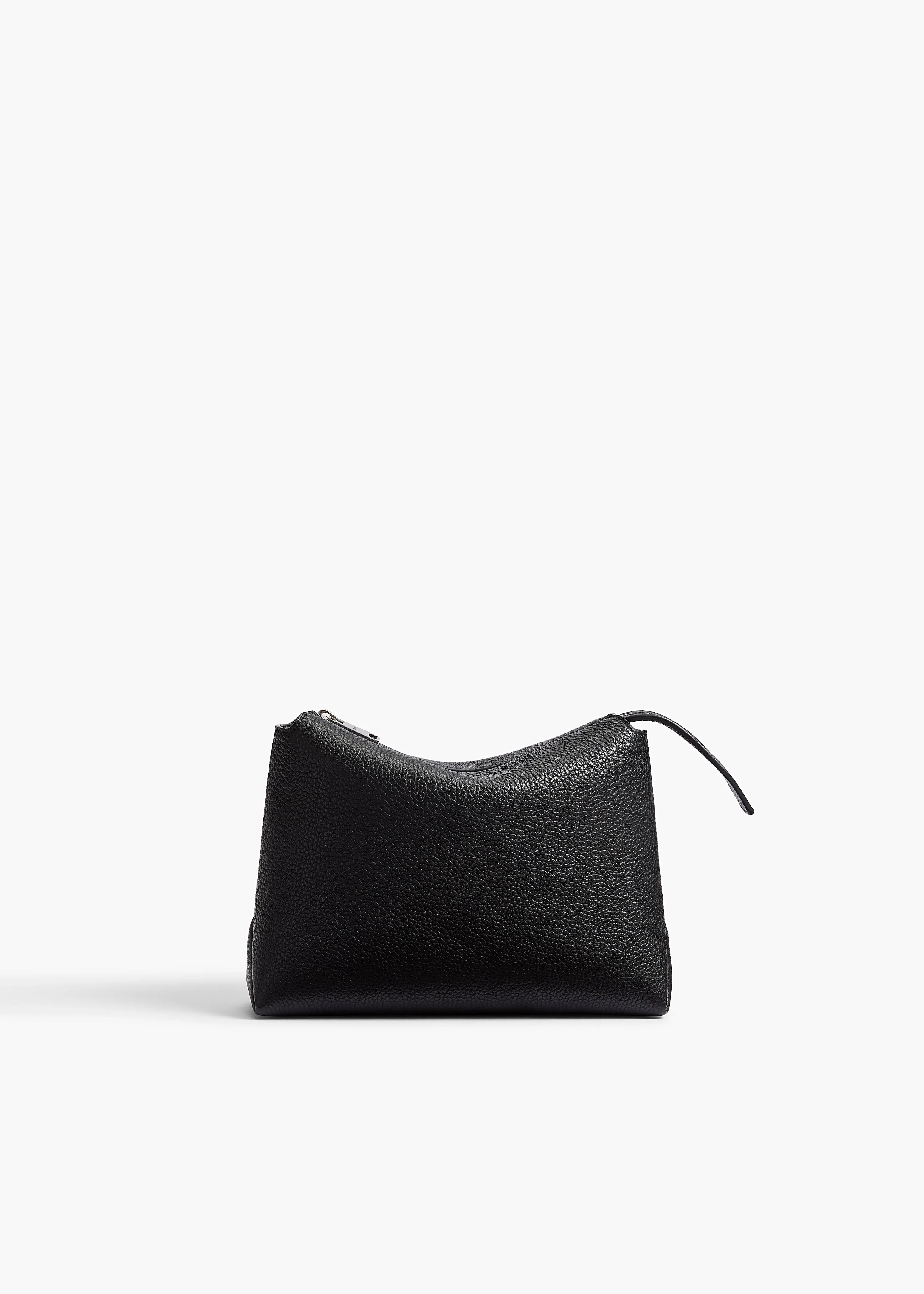 Lina Pochette in Black Pebbled Leather sold by KHAITE