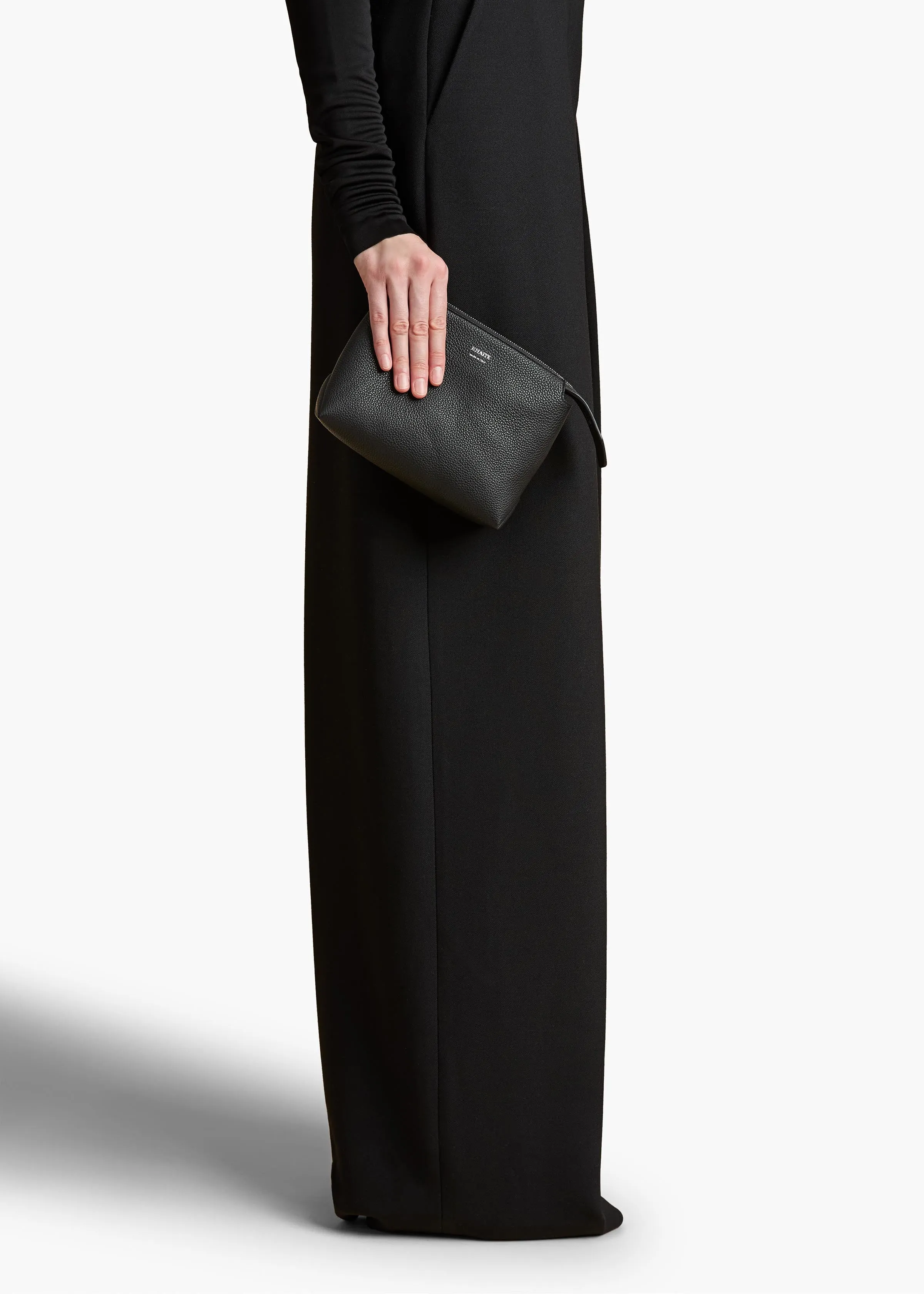 Lina Pochette in Black Pebbled Leather sold by KHAITE product image thumbnail 5