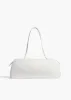 Simona Shoulder Bag in Optic White Crackle Patent Leather sold by KHAITE