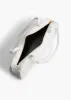 Simona Shoulder Bag in Optic White Crackle Patent Leather sold by KHAITE