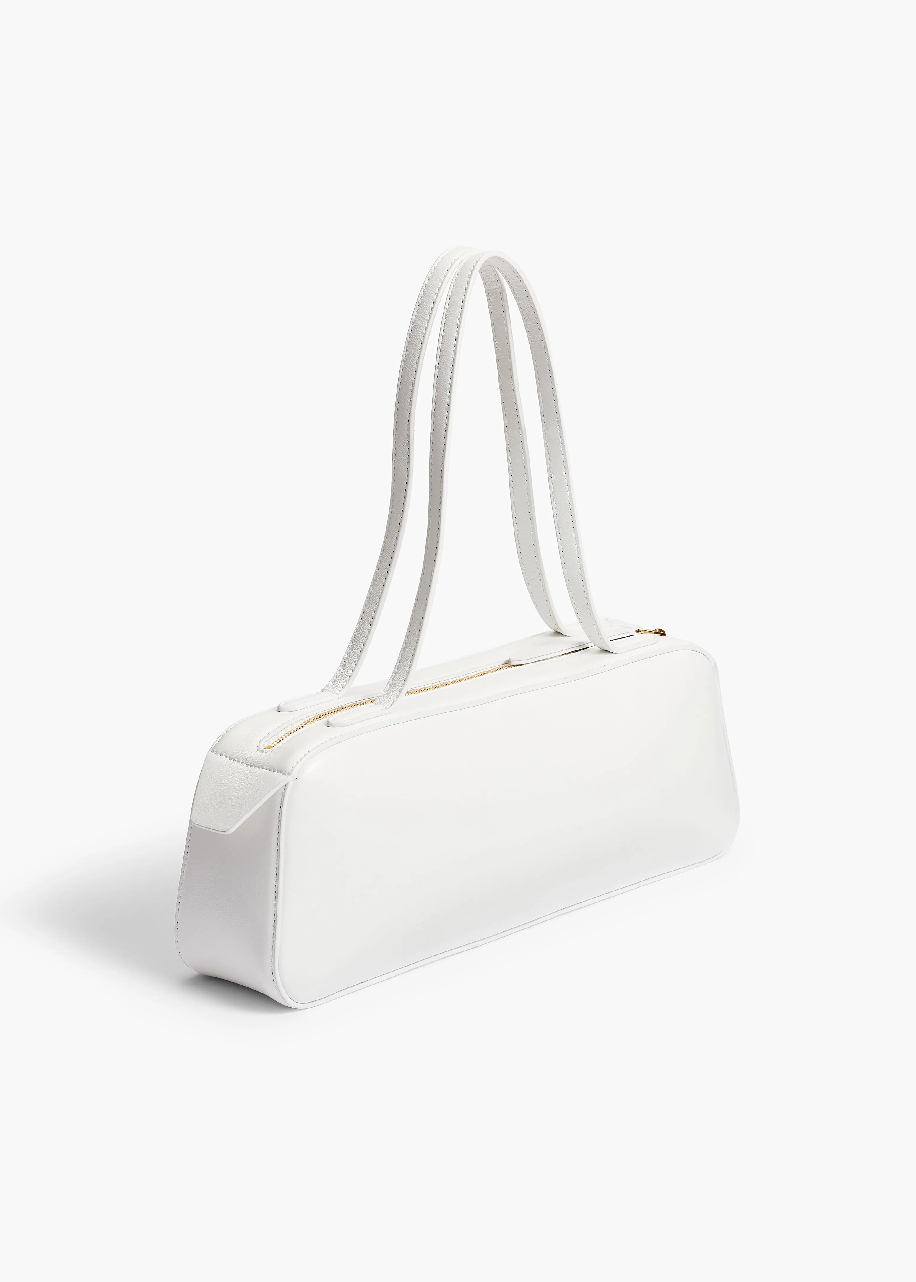Simona Shoulder Bag in Optic White Crackle Patent Leather sold by KHAITE product image thumbnail 2