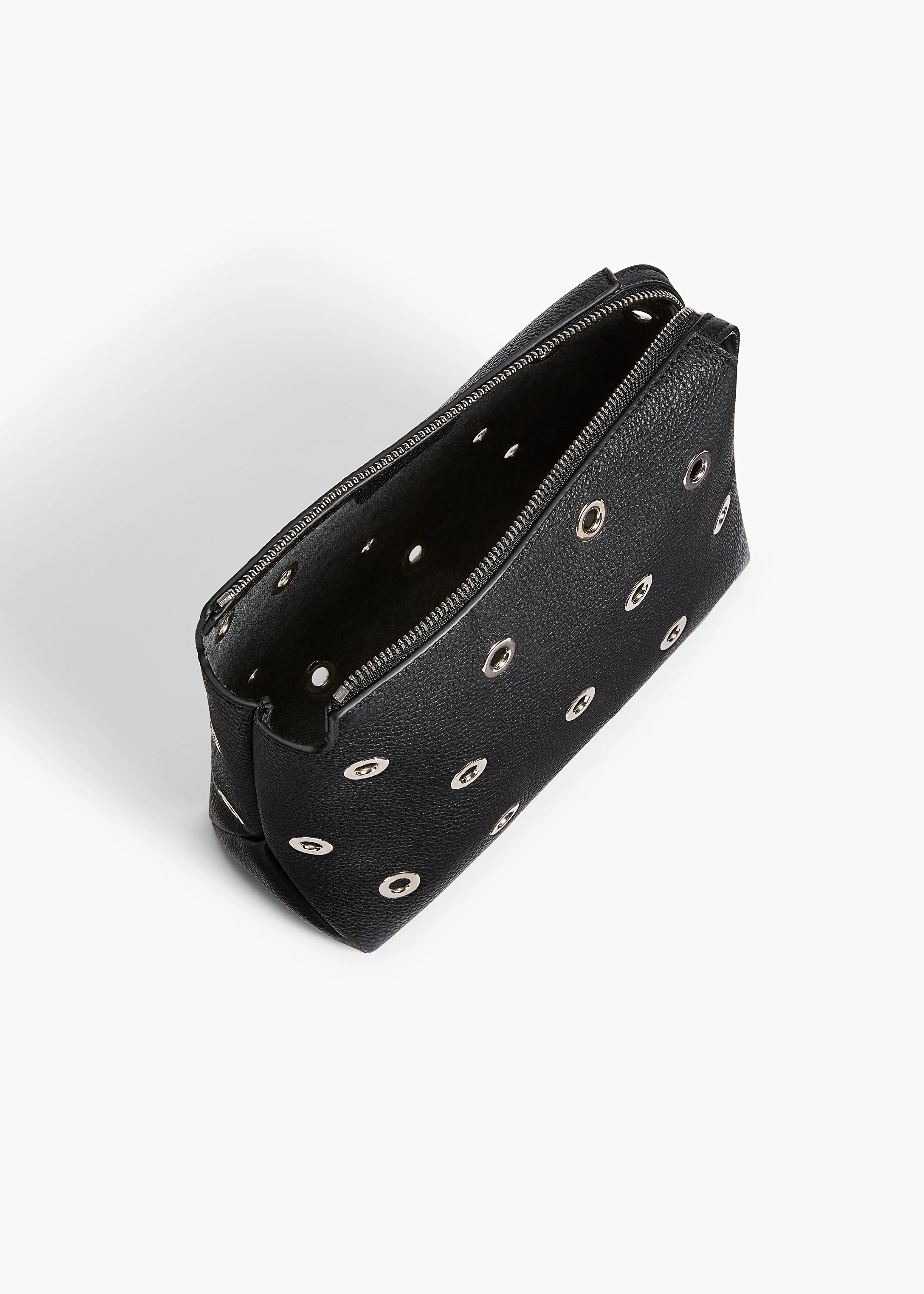 Lina Pochette in Black Pebbled Leather with Grommets sold by KHAITE product image thumbnail 3