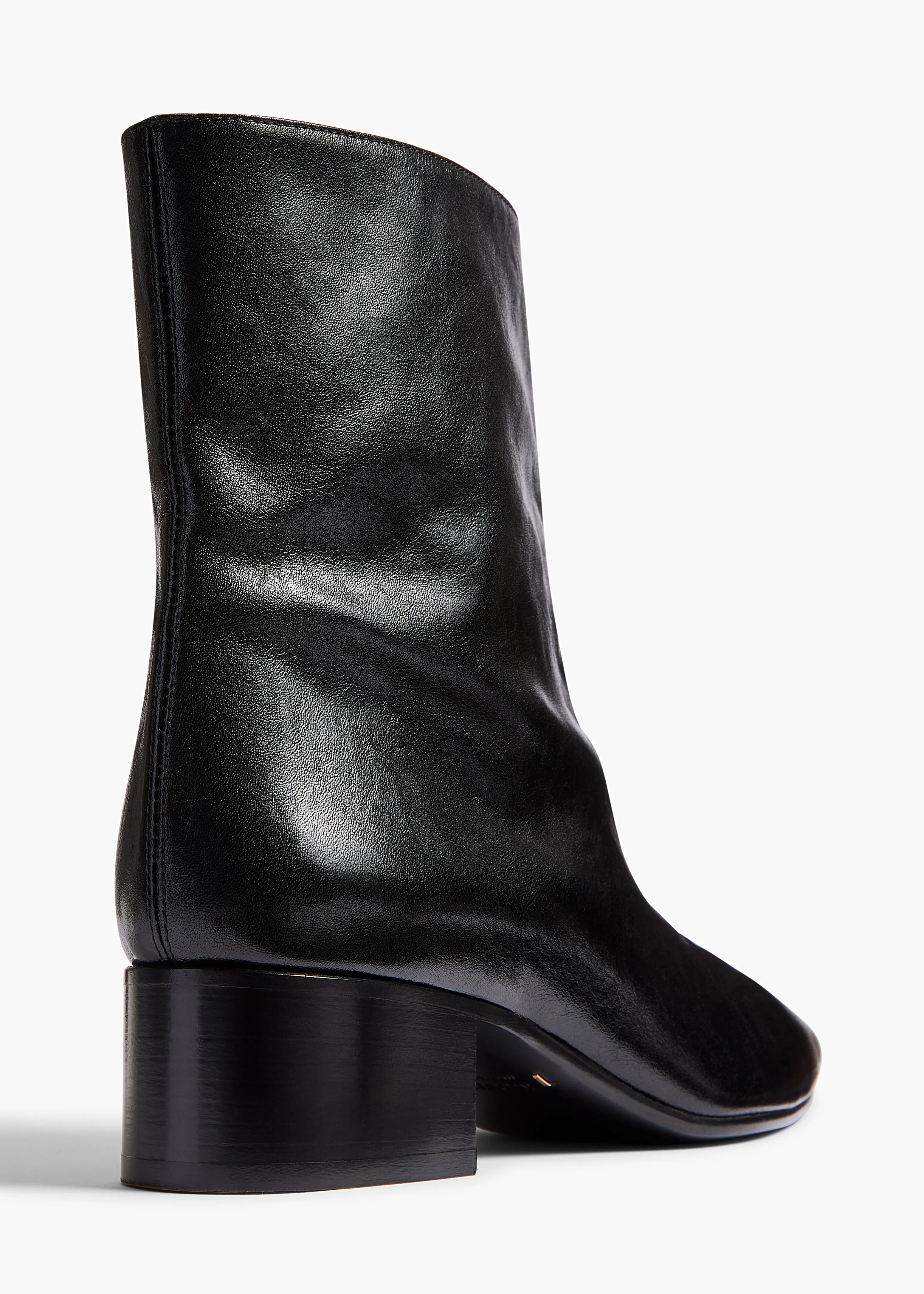 Andee Ankle Boot in Black Glazed Leather sold by KHAITE product image thumbnail 3