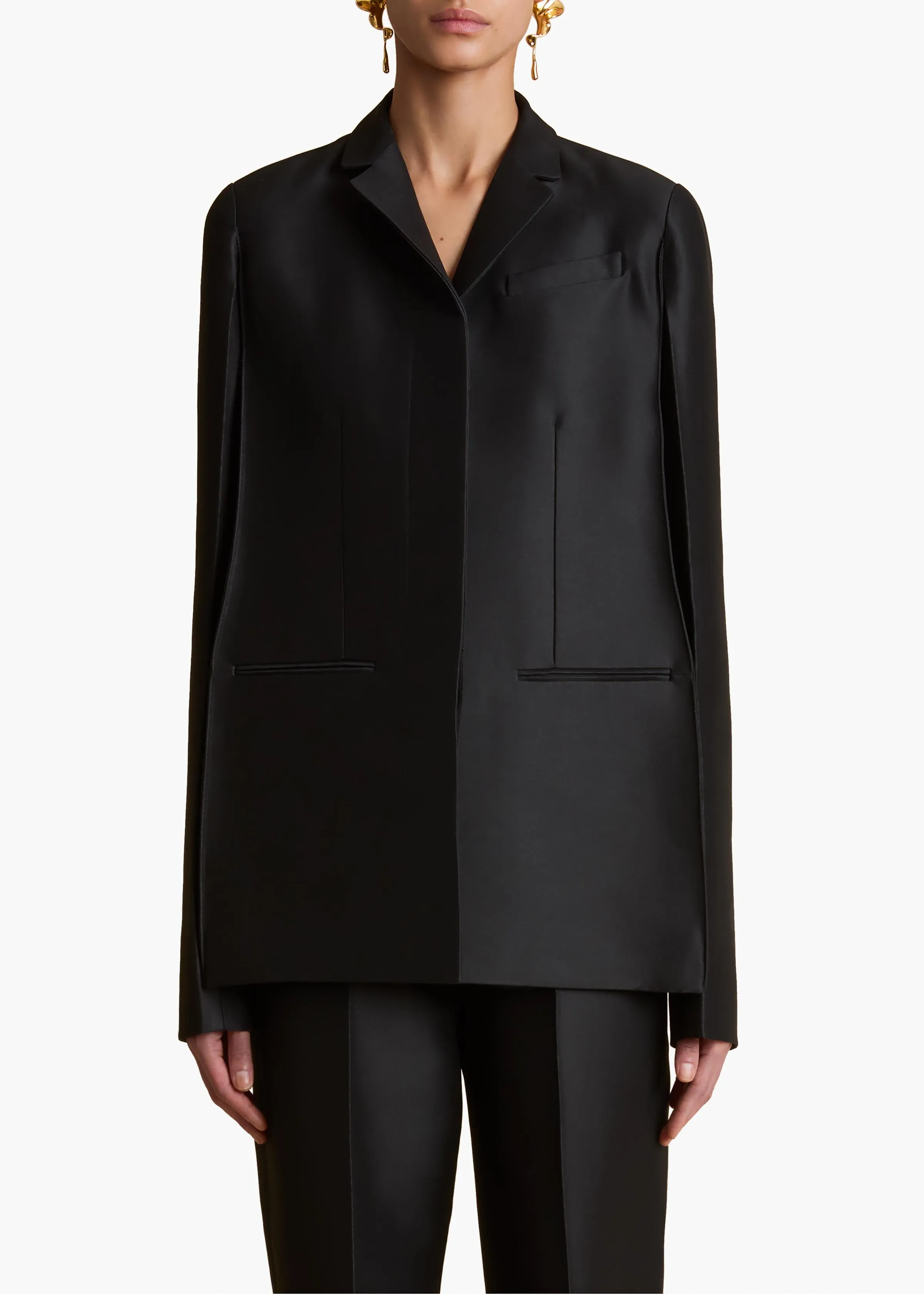 Crittan Jacket in Black sold by KHAITE product image thumbnail 3