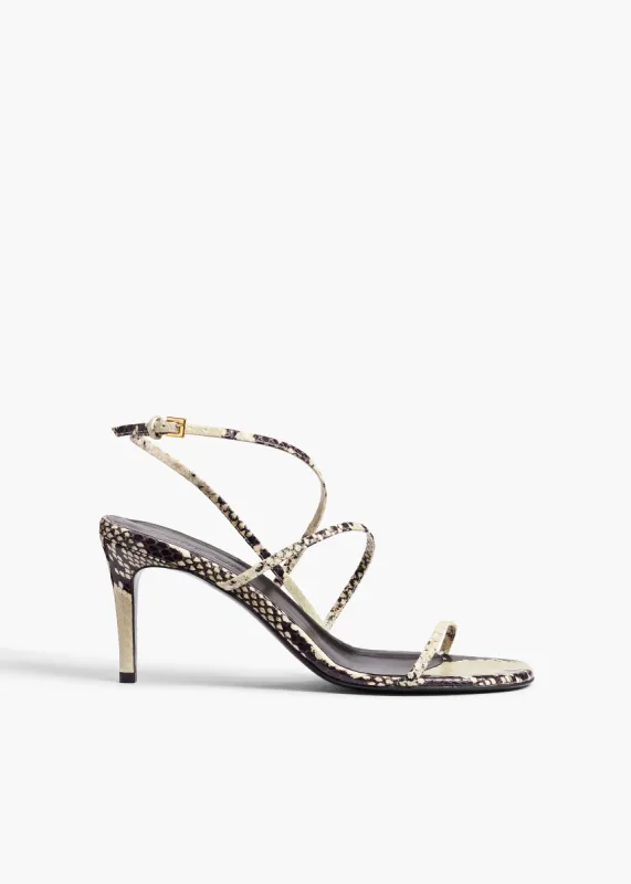 Loop Sandal in Natural Python-Embossed Leather sold by KHAITE