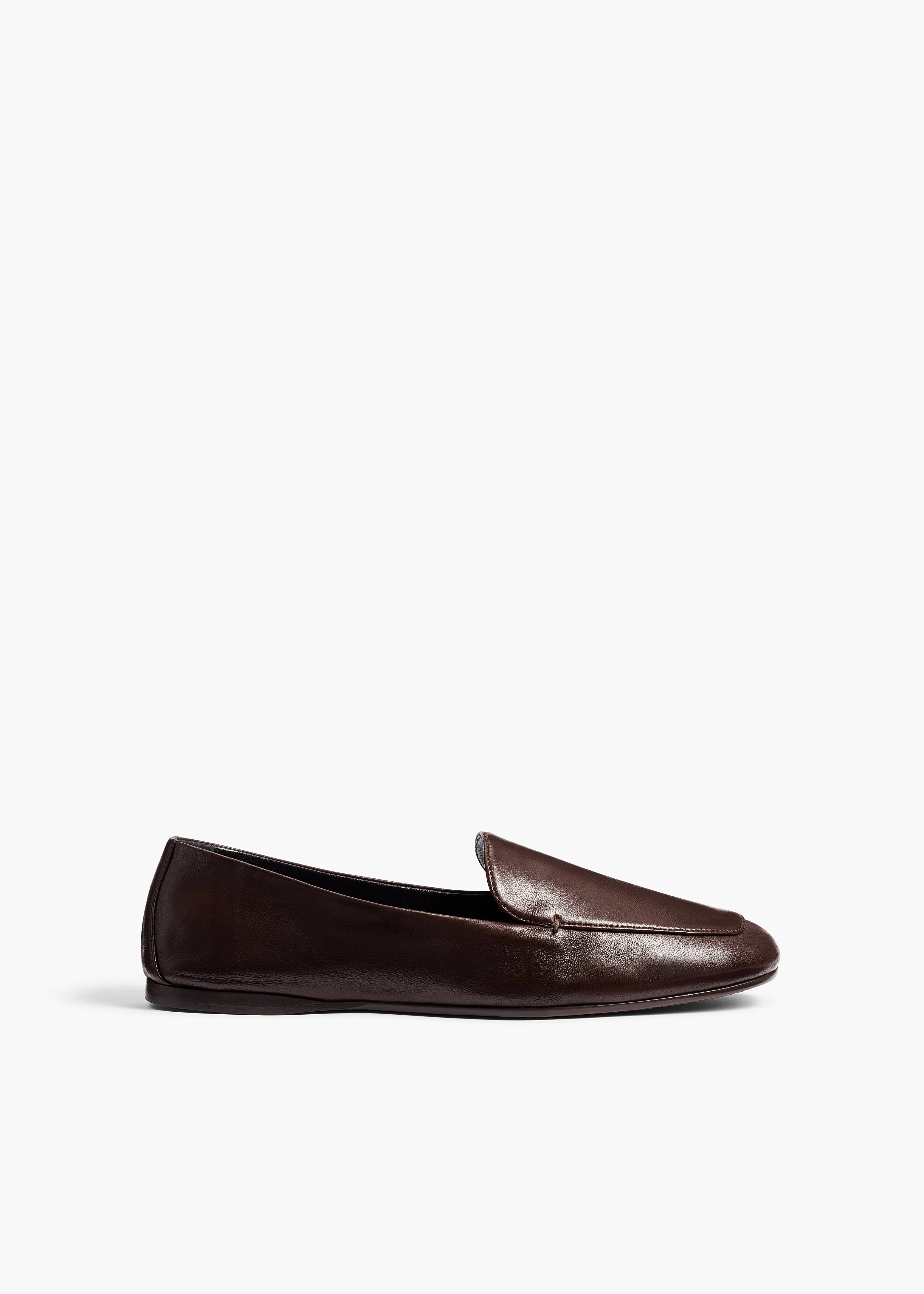 Monroe Loafer in Chocolate Nappa Leather sold by KHAITE