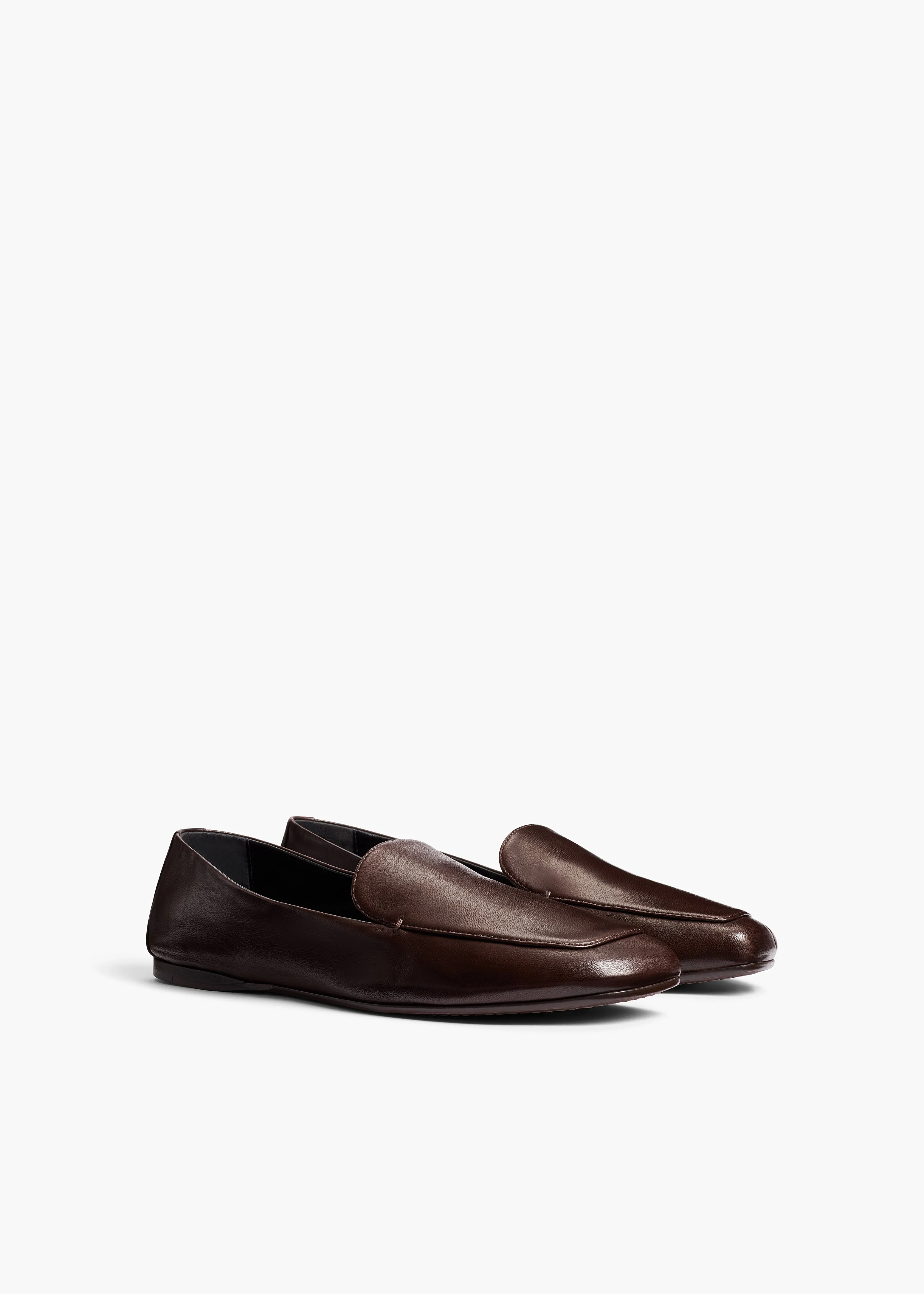 Monroe Loafer in Chocolate Nappa Leather sold by KHAITE product image thumbnail 2