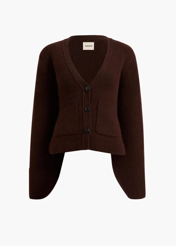 Scarlet Cardigan in Rosewood sold by KHAITE