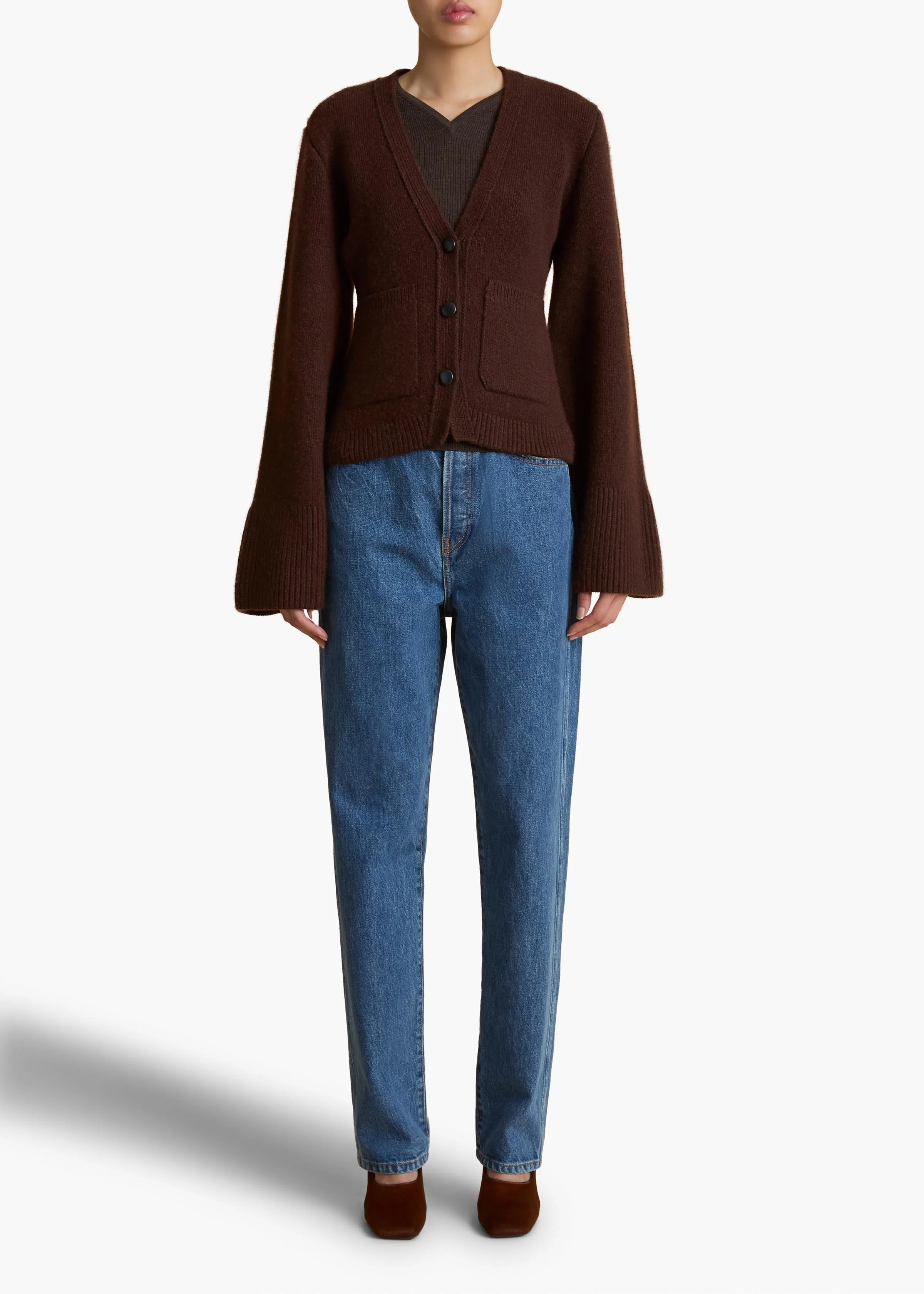 Scarlet Cardigan in Rosewood sold by KHAITE product image thumbnail 2