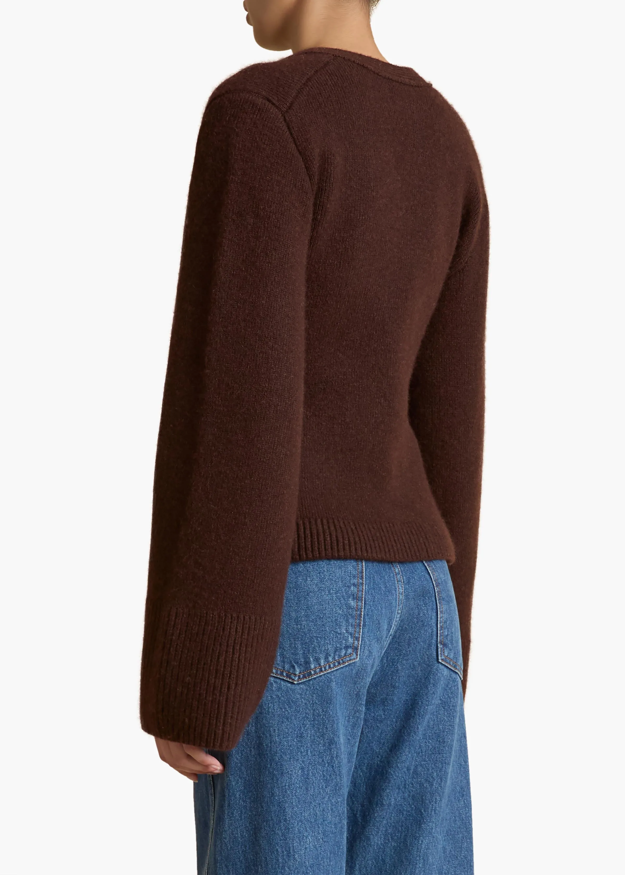 Scarlet Cardigan in Rosewood sold by KHAITE product image thumbnail 4