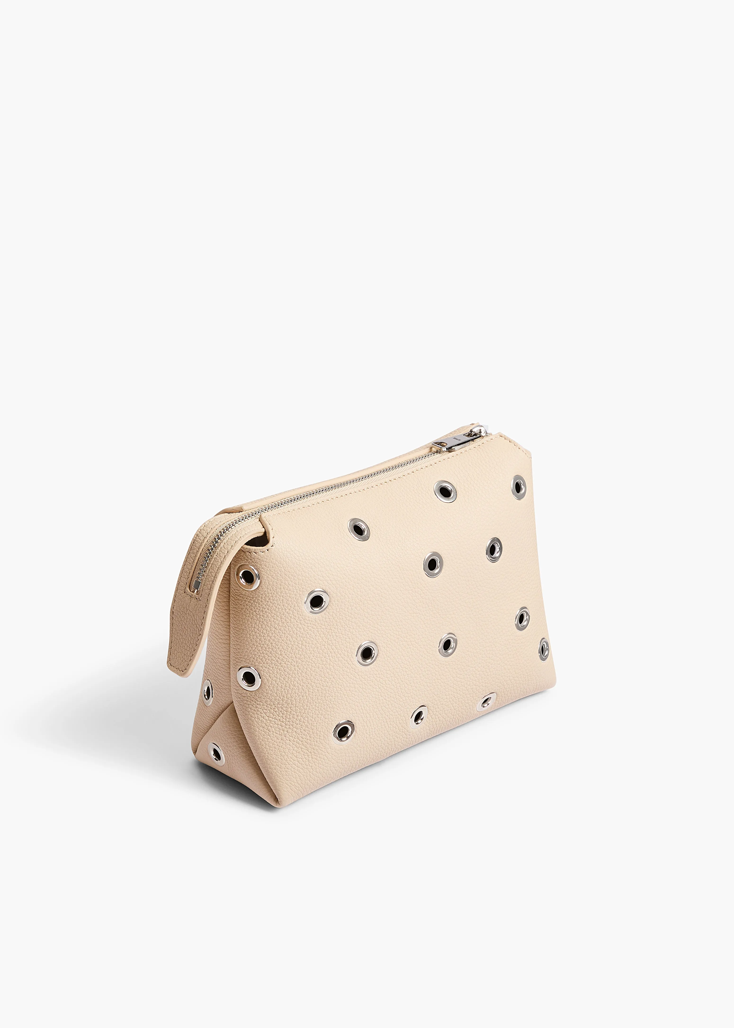 Lina Pochette in Dark Ivory Pebbled Leather with Grommets sold by KHAITE product image thumbnail 2