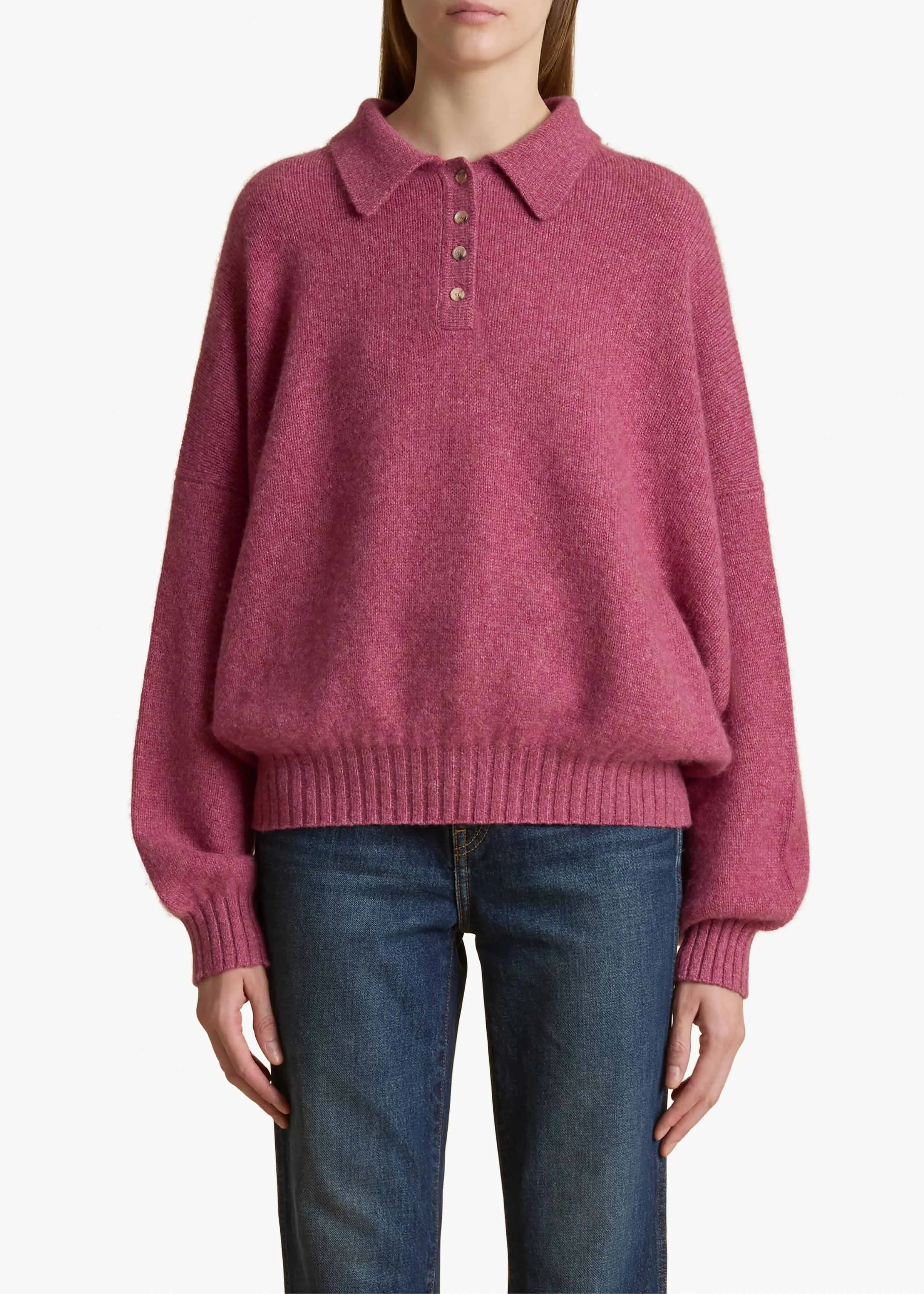 Rene Sweater in Amaranth sold by KHAITE product image thumbnail 3