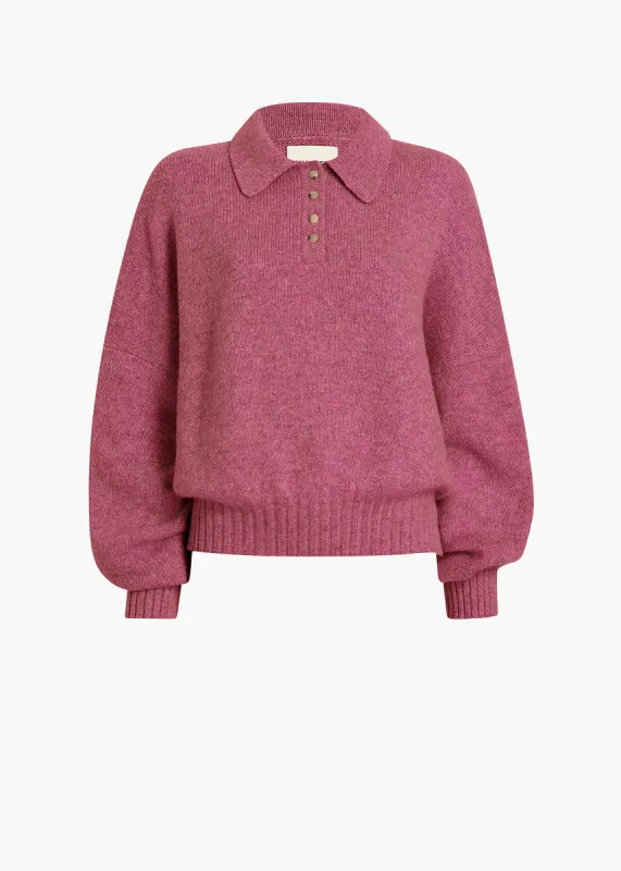 Rene Sweater in Amaranth sold by KHAITE