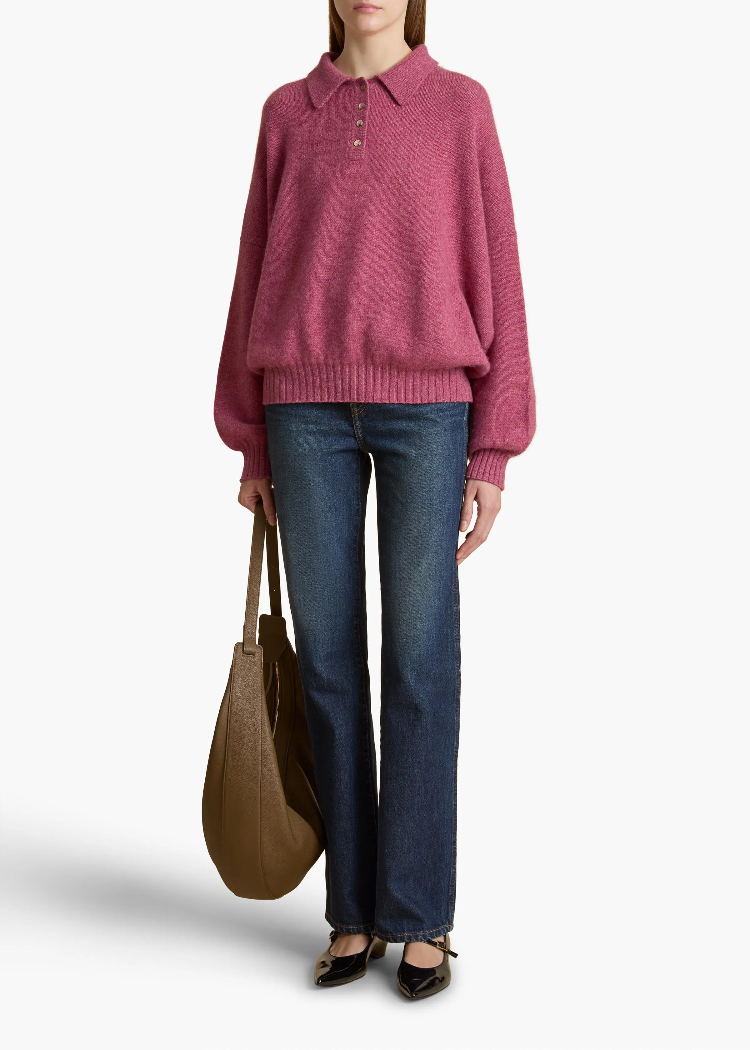 Rene Sweater in Amaranth sold by KHAITE product image thumbnail 2