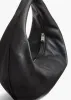 Medium Olivia Hobo in Black Pebbled Leather sold by KHAITE