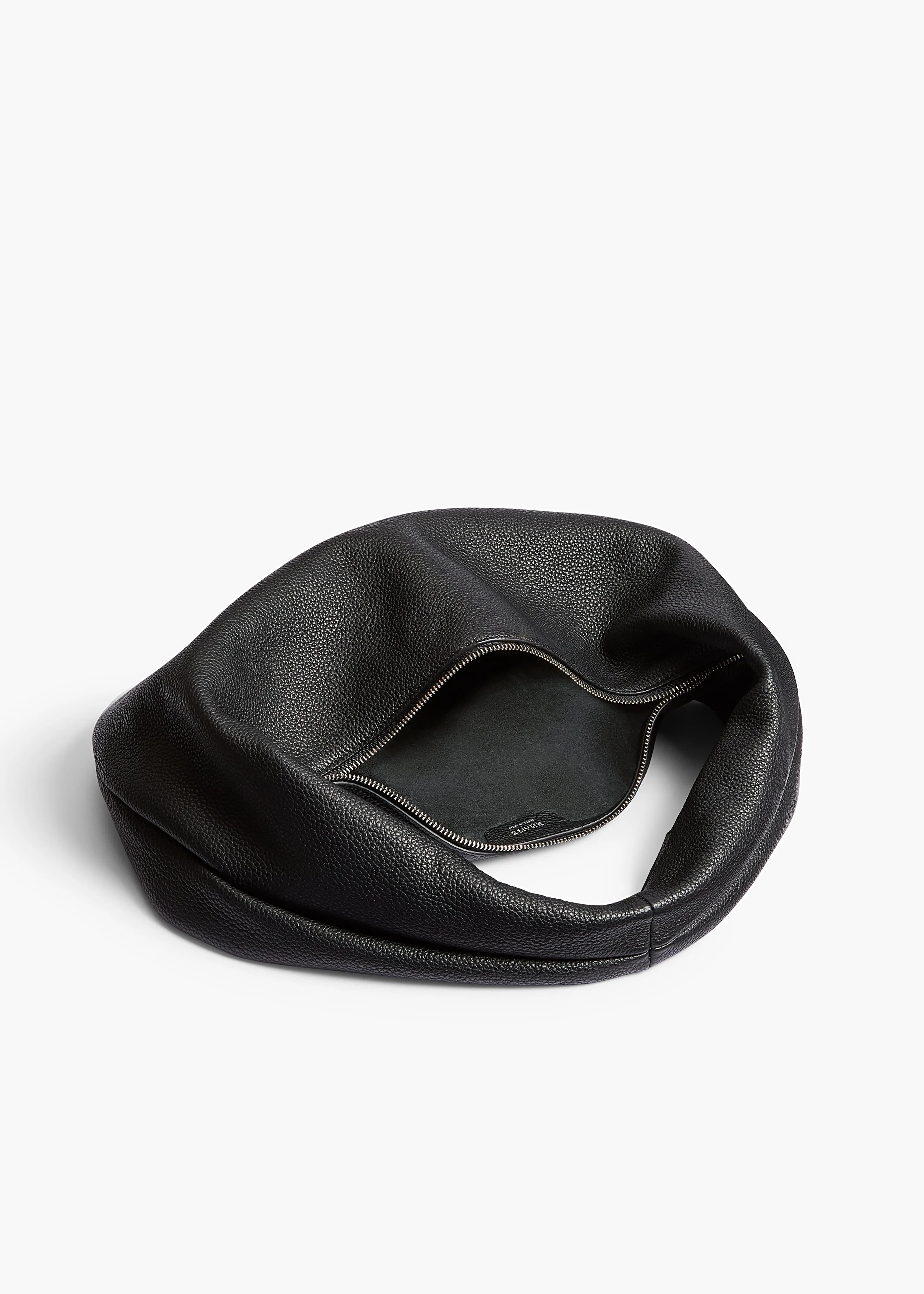 Medium Olivia Hobo in Black Pebbled Leather sold by KHAITE product image thumbnail 3
