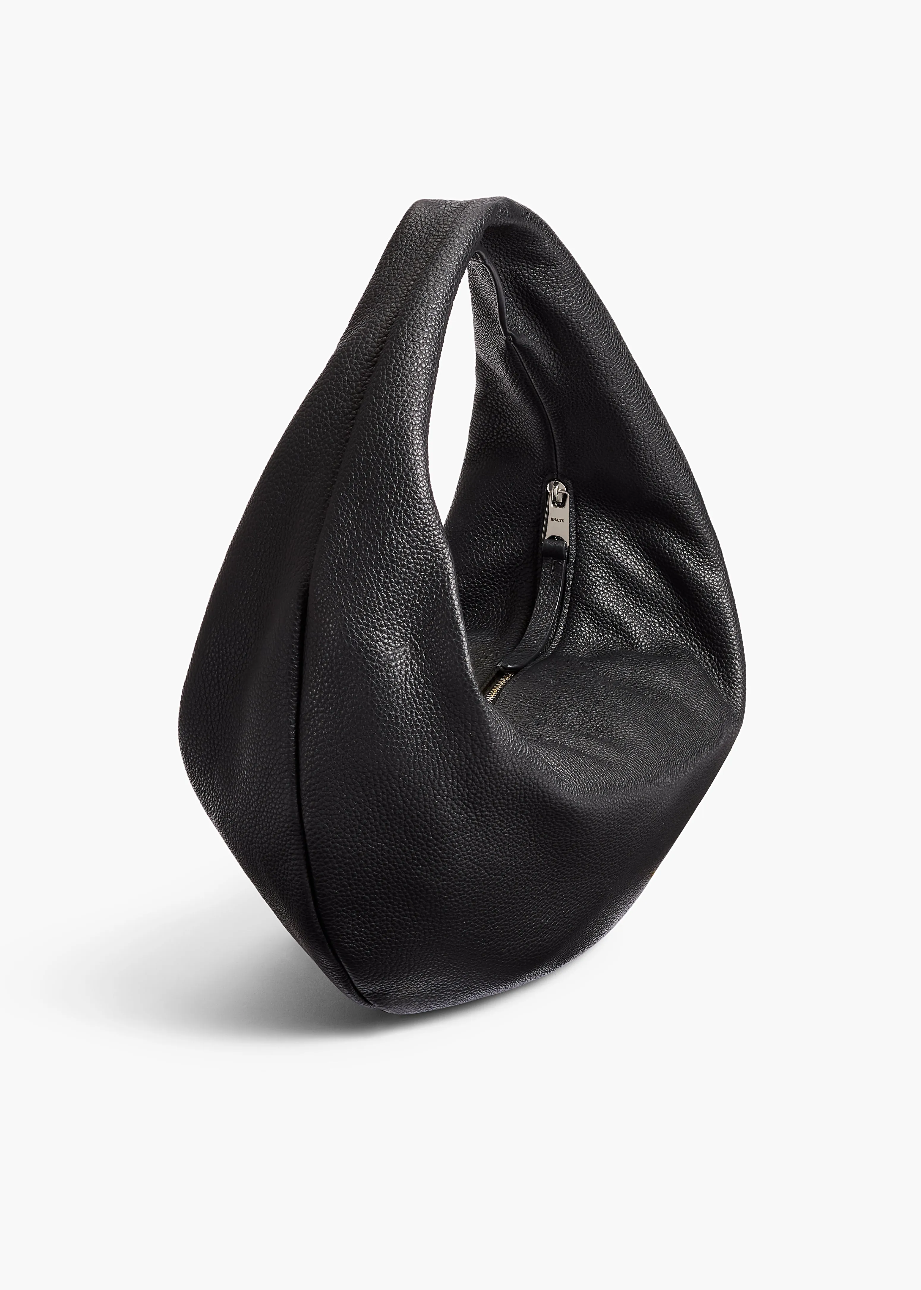 Medium Olivia Hobo in Black Pebbled Leather sold by KHAITE product image thumbnail 2