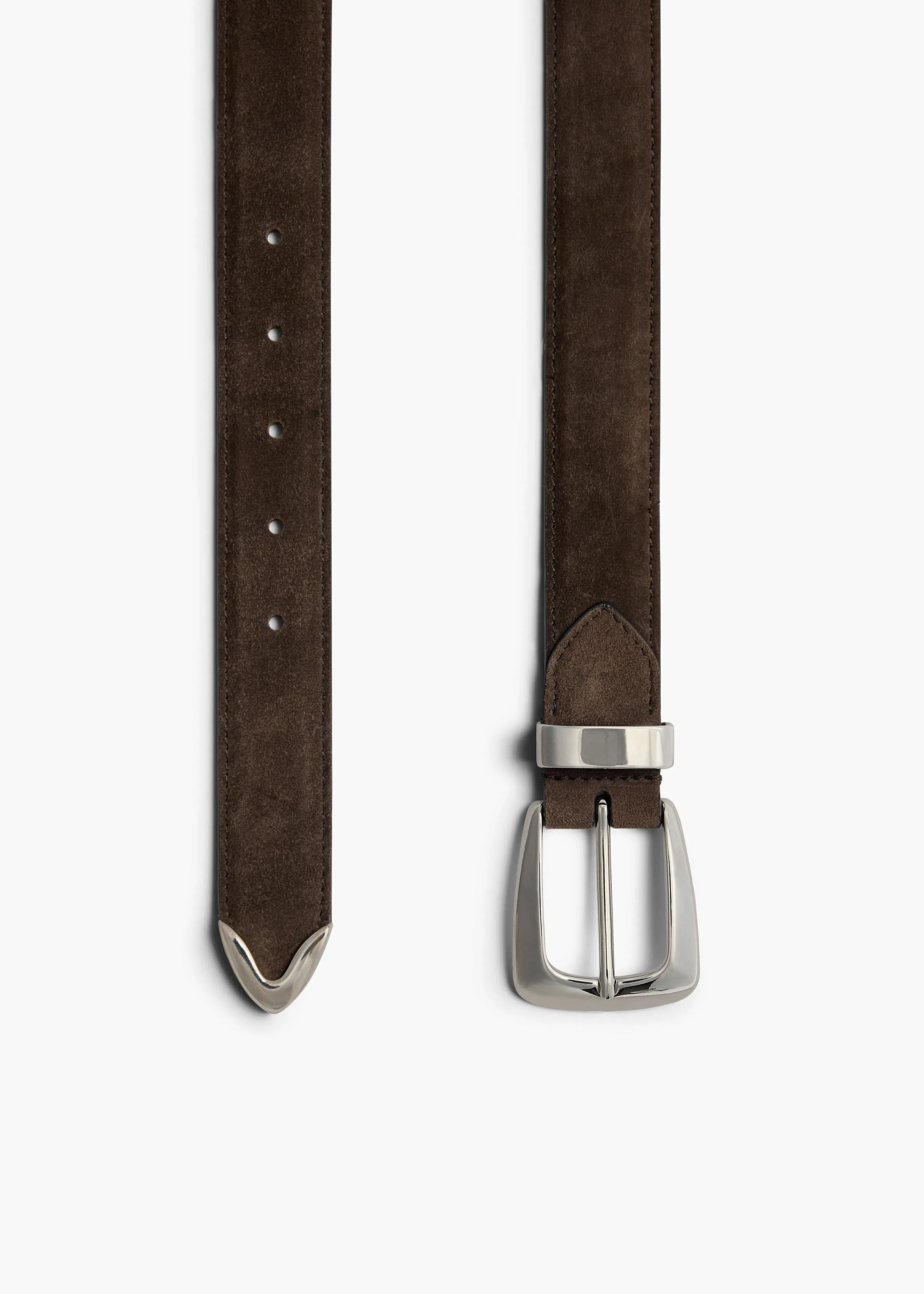 Benny Belt in Ebano Suede with Silver sold by KHAITE product image thumbnail 2