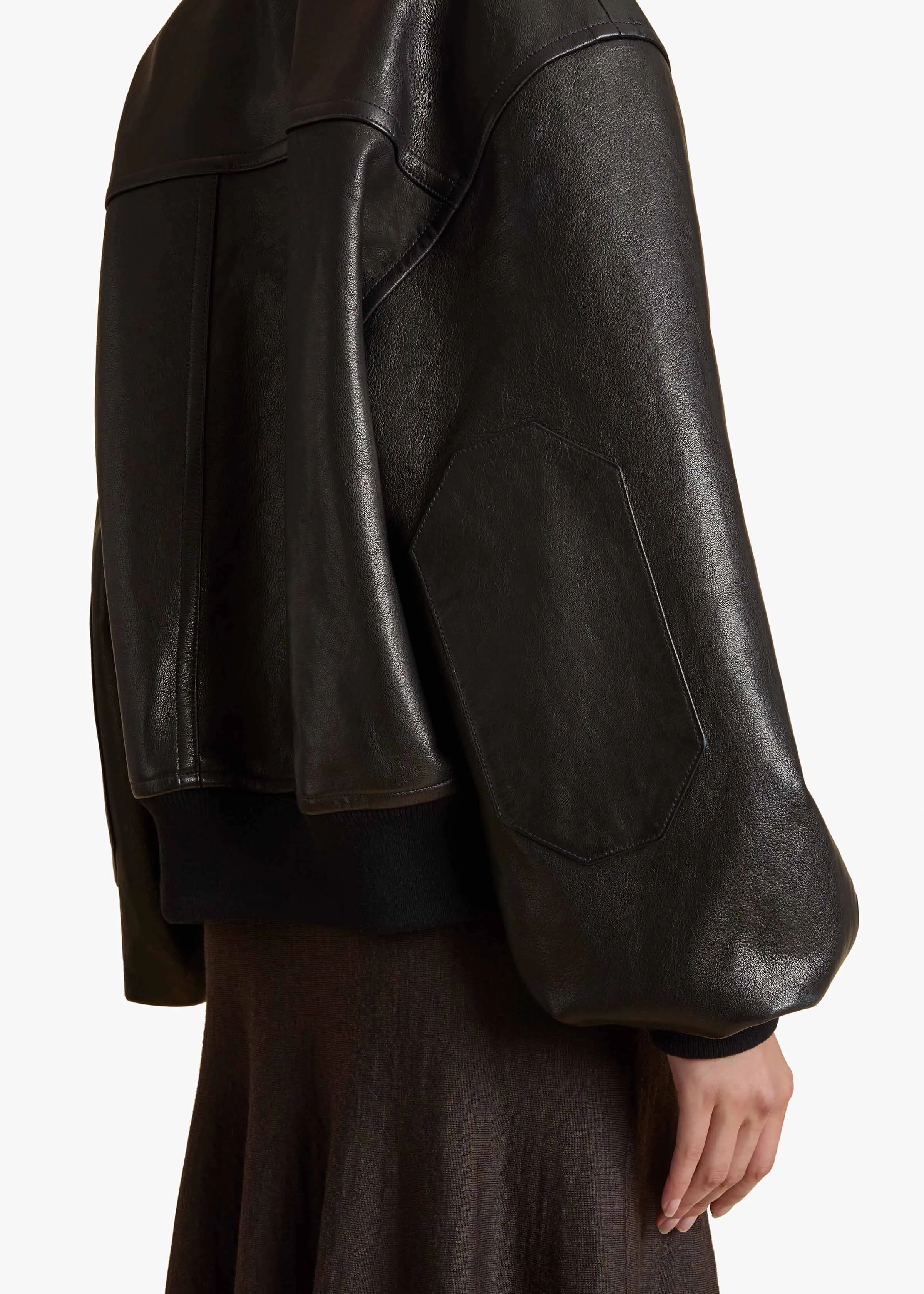Spence Jacket in Black Leather sold by KHAITE product image thumbnail 5