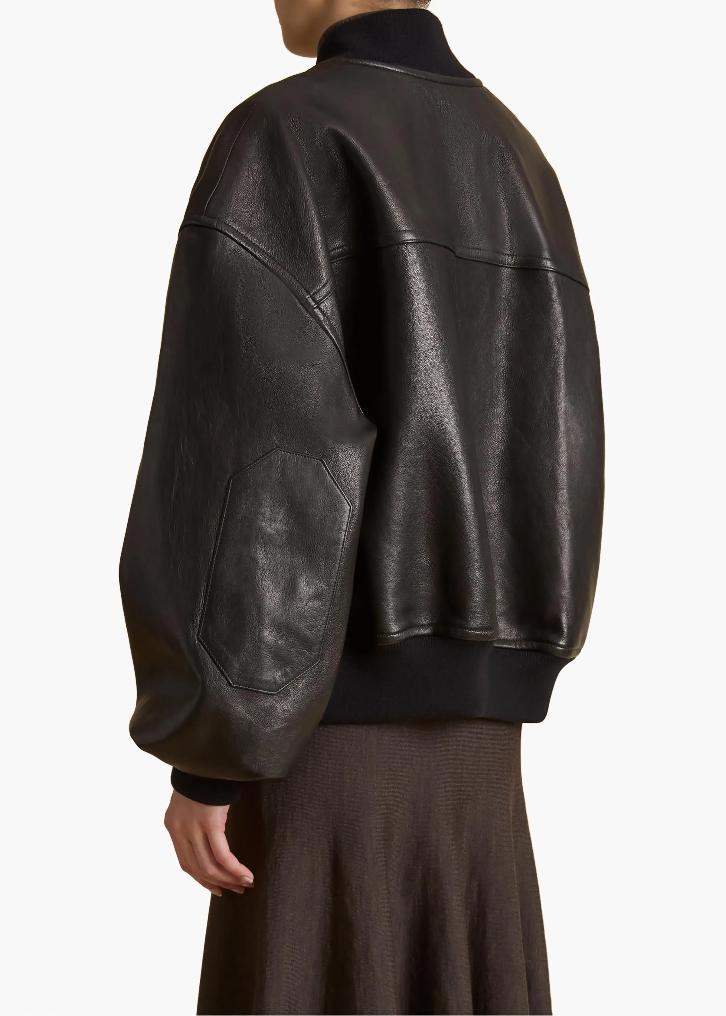 Spence Jacket in Black Leather sold by KHAITE product image thumbnail 4