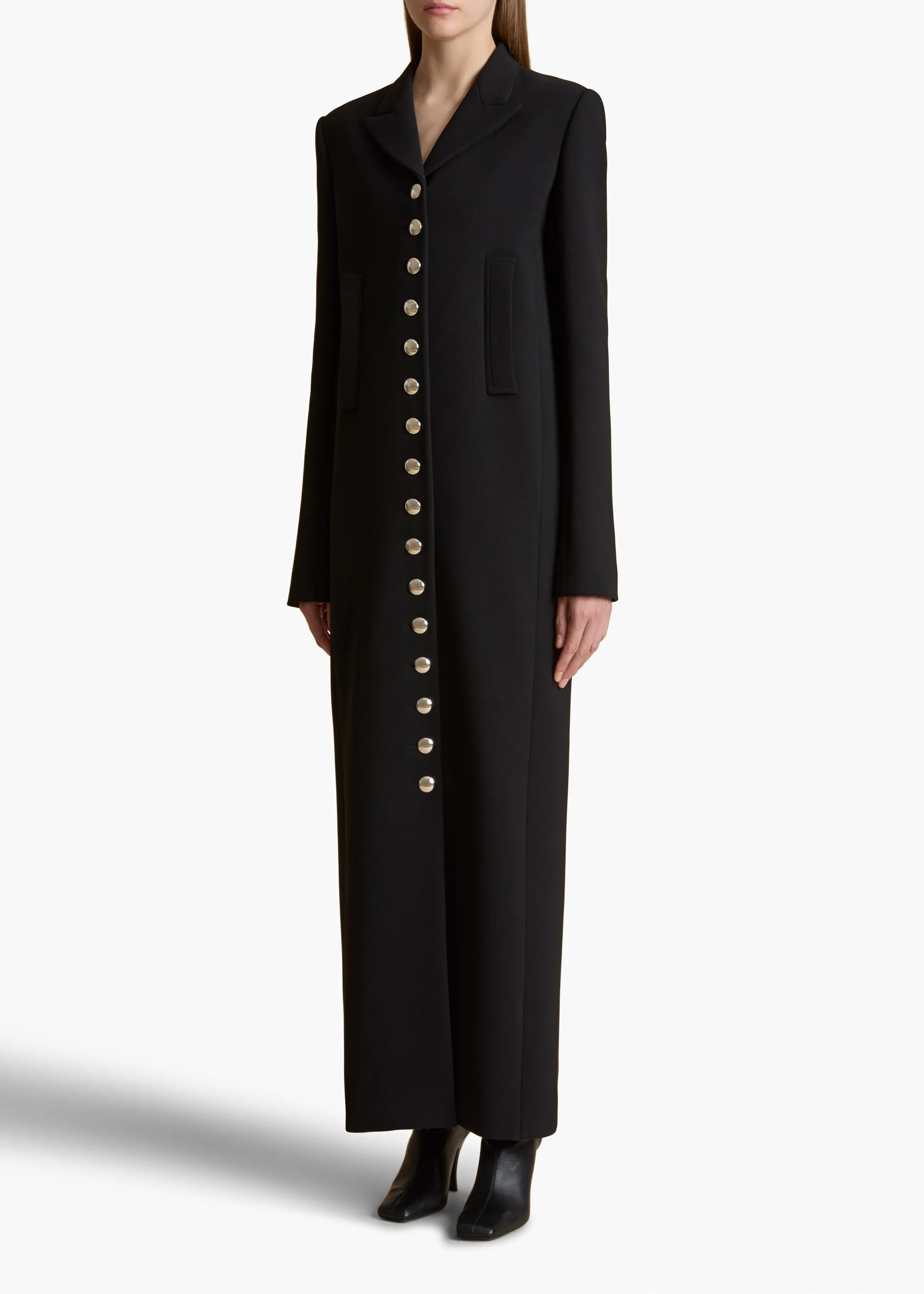 Saphra Coat in Black sold by KHAITE product image thumbnail 2