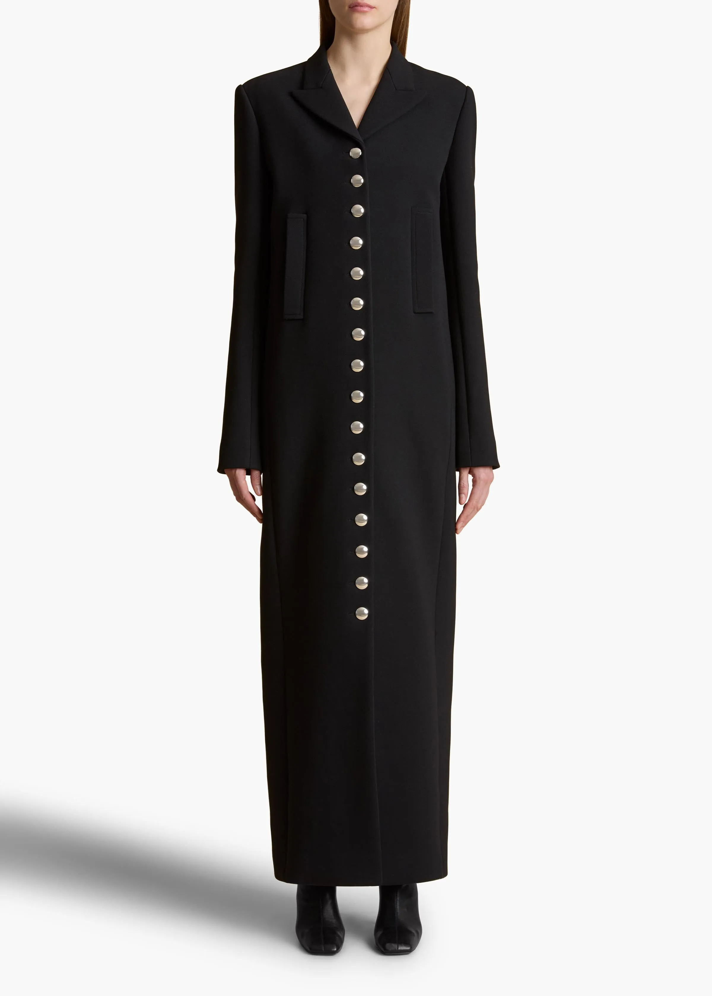 Saphra Coat in Black sold by KHAITE product image thumbnail 3