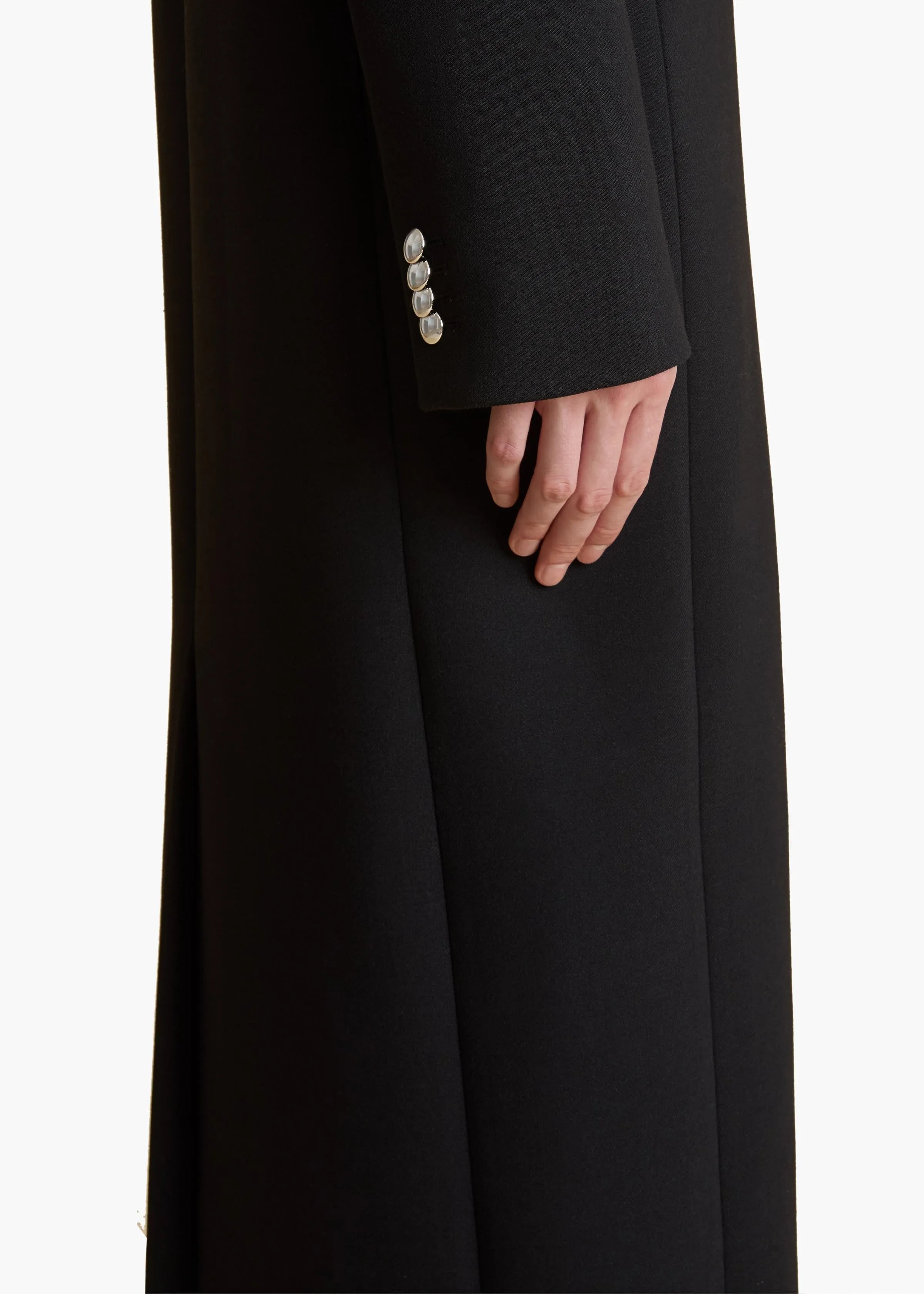 Saphra Coat in Black sold by KHAITE product image thumbnail 5