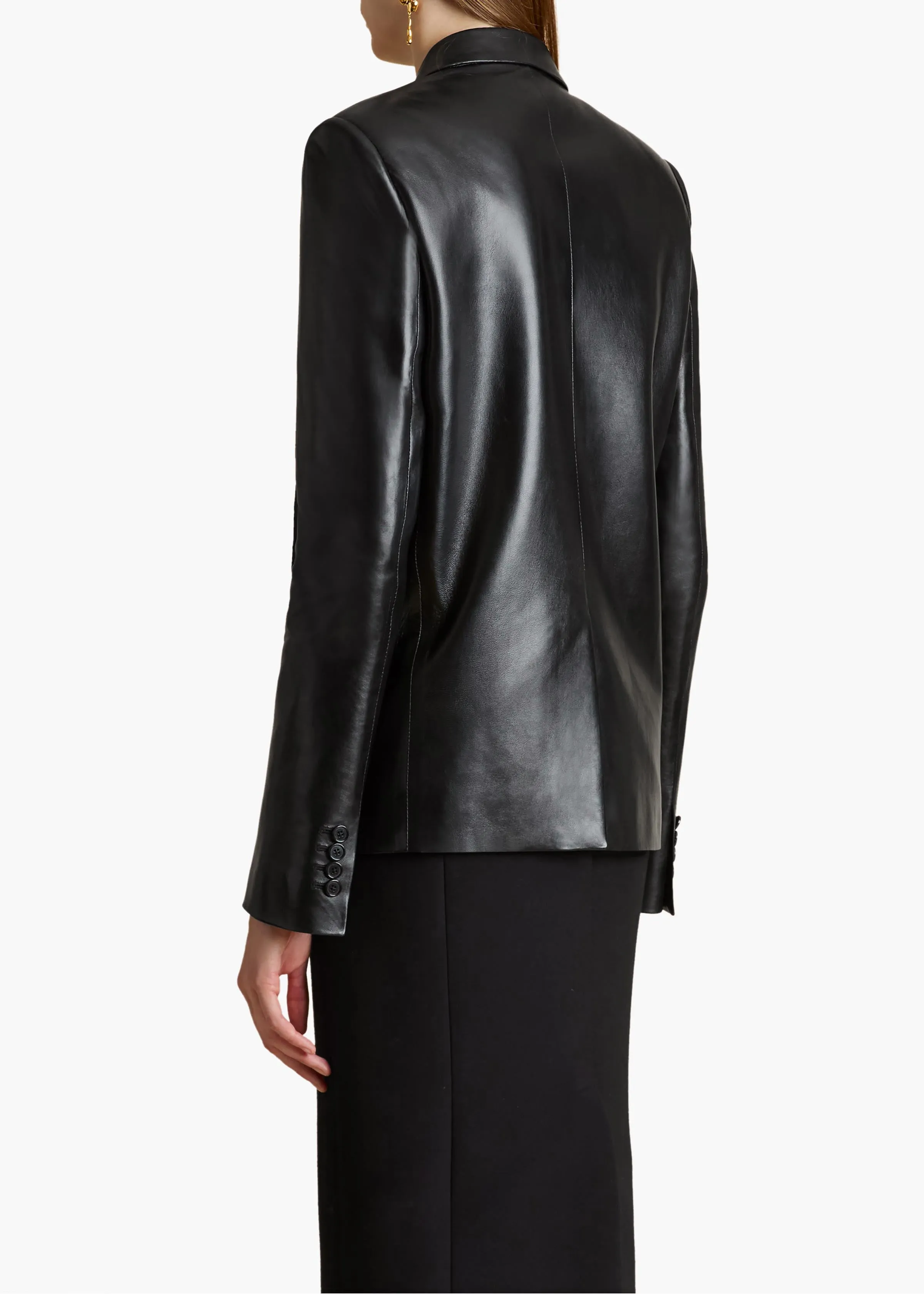 Saraphina Jacket in Black Leather sold by KHAITE product image thumbnail 4