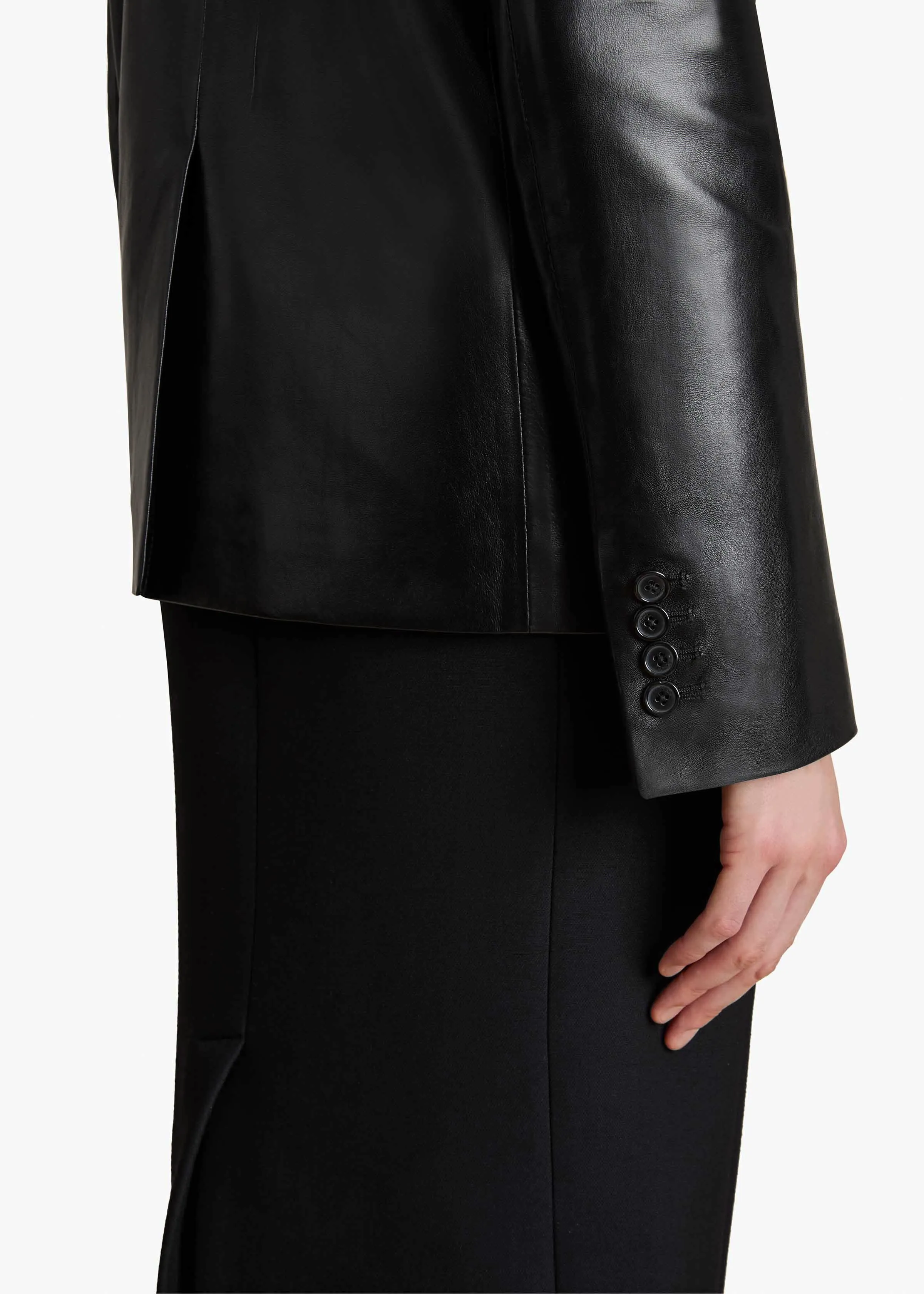 Saraphina Jacket in Black Leather sold by KHAITE product image thumbnail 5