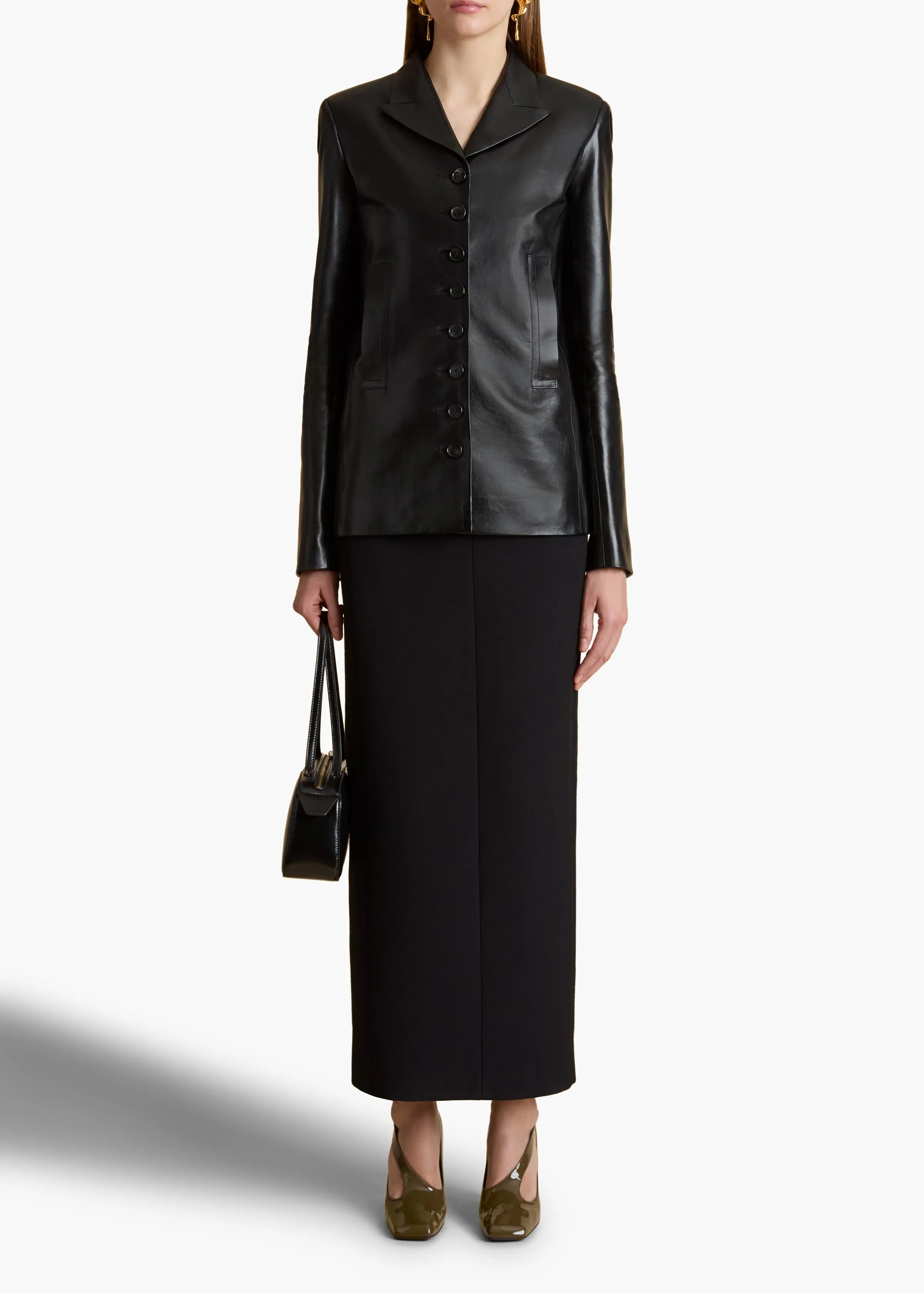 Saraphina Jacket in Black Leather sold by KHAITE product image thumbnail 2