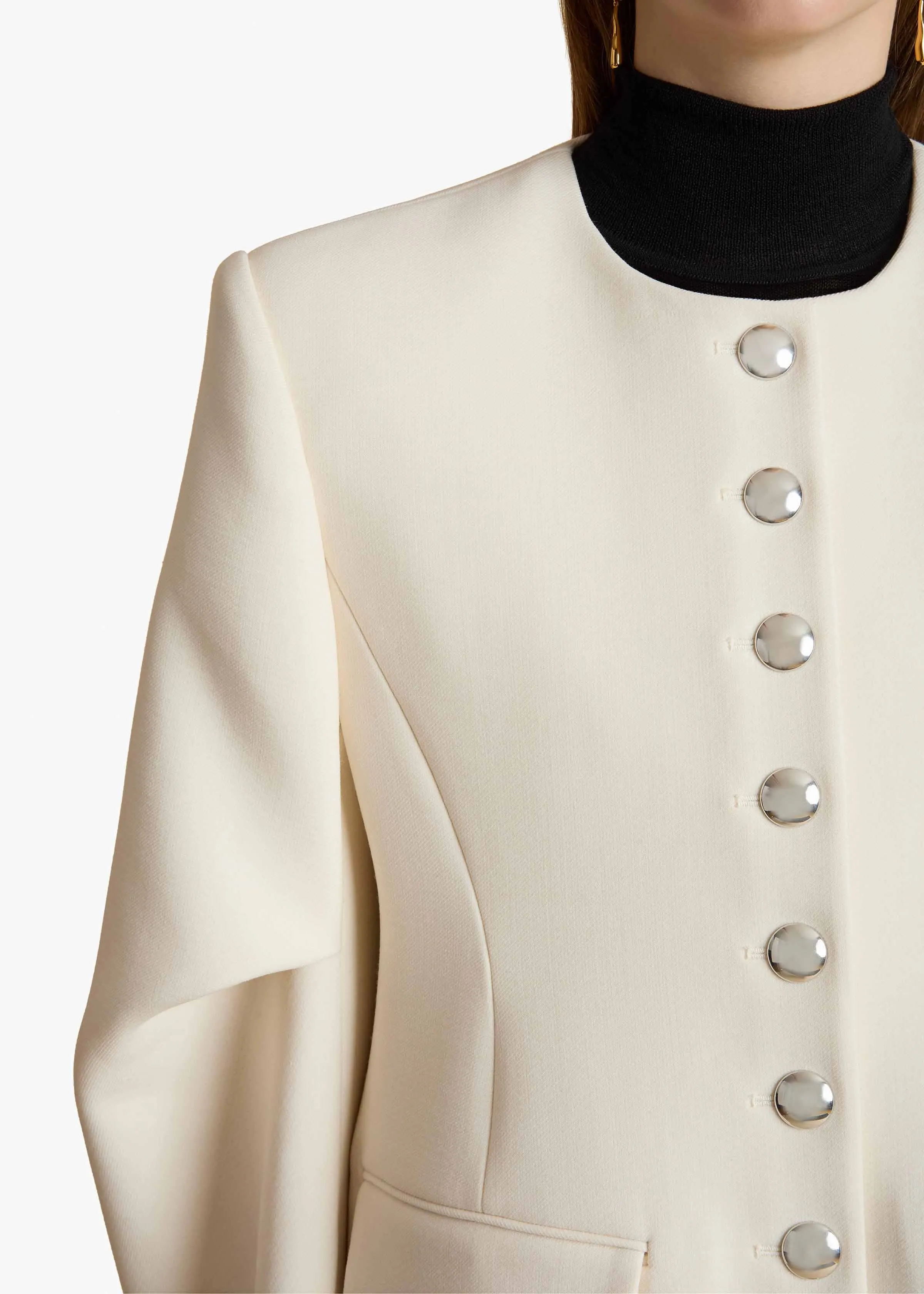 Darlman Jacket in Cream sold by KHAITE product image thumbnail 5