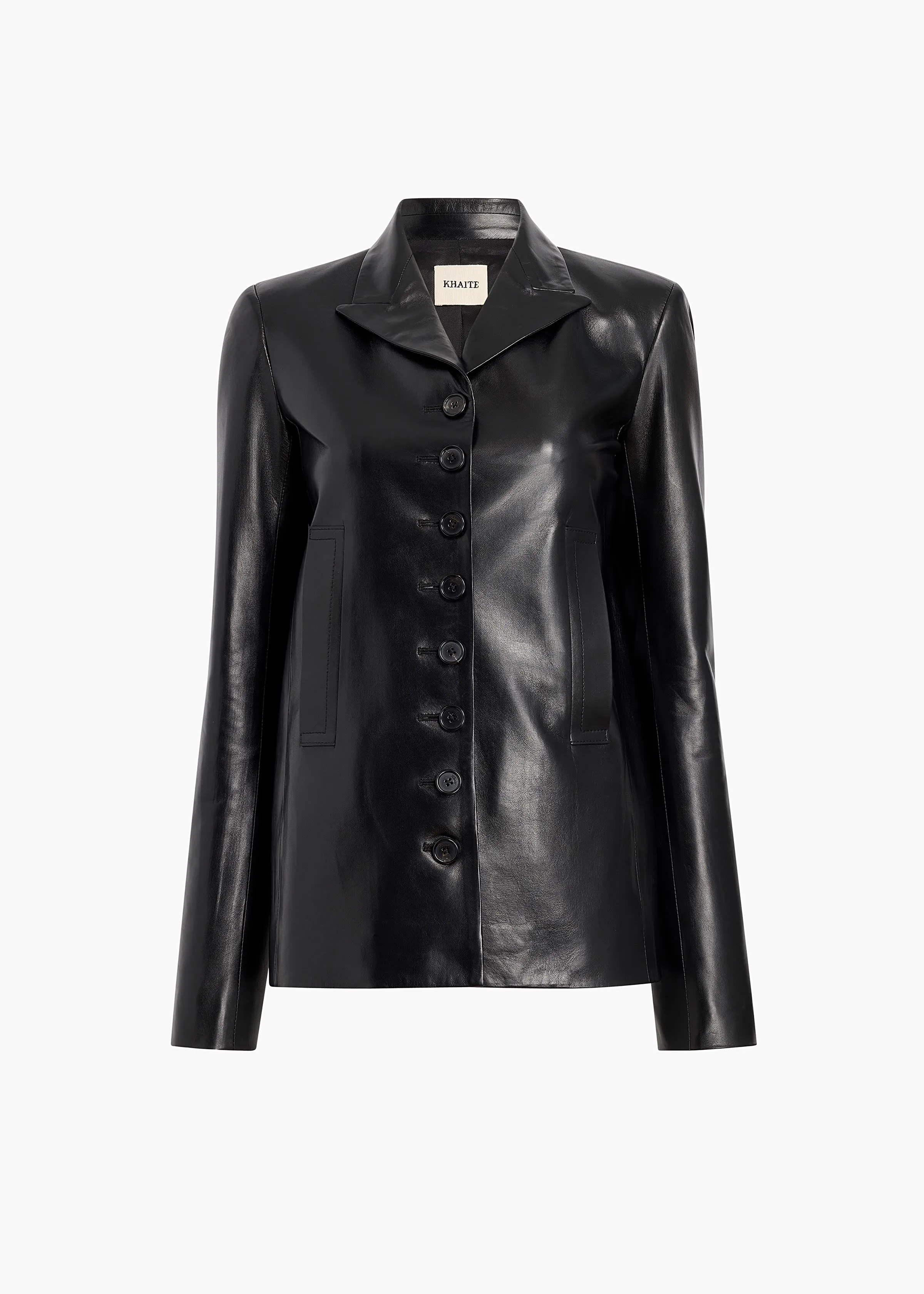Saraphina Jacket in Black Leather sold by KHAITE