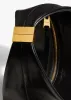 Small Olivia Hobo with Hardware in Black Crackle Patent Leather sold by KHAITE