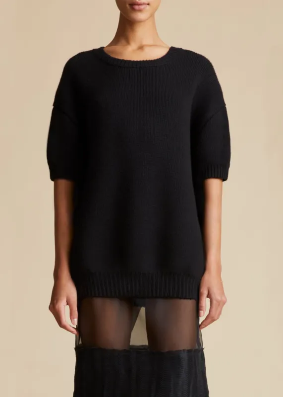 The Nere Sweater in Black sold by KHAITE