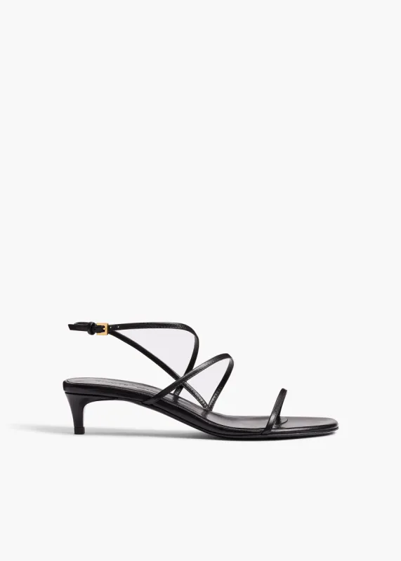 Loop Kitten Heel Sandal in Black Leather sold by KHAITE