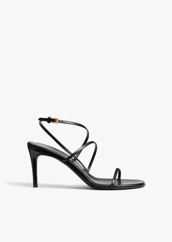 Loop Sandal in Black Leather sold by KHAITE