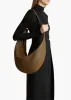 Augustina Hobo in Dark Olive Pebbled Leather sold by KHAITE