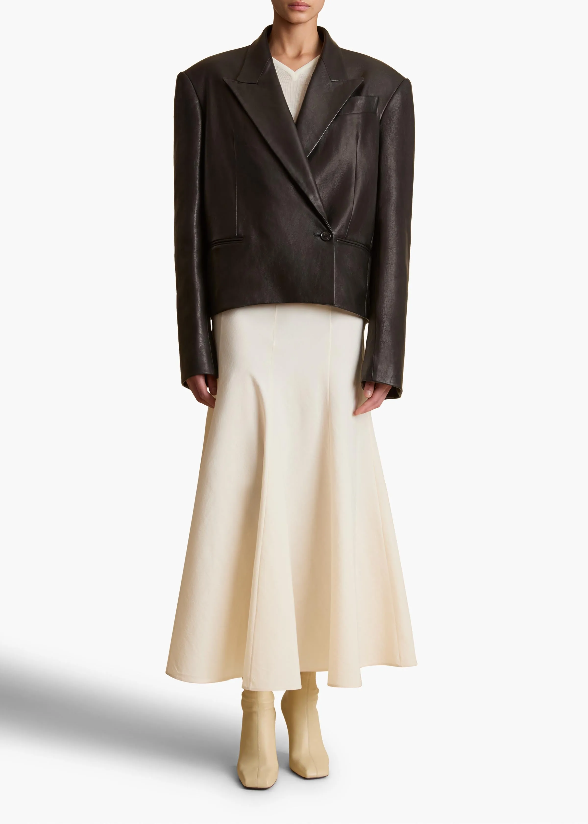 Tonni Blazer in Black Leather sold by KHAITE product image thumbnail 2
