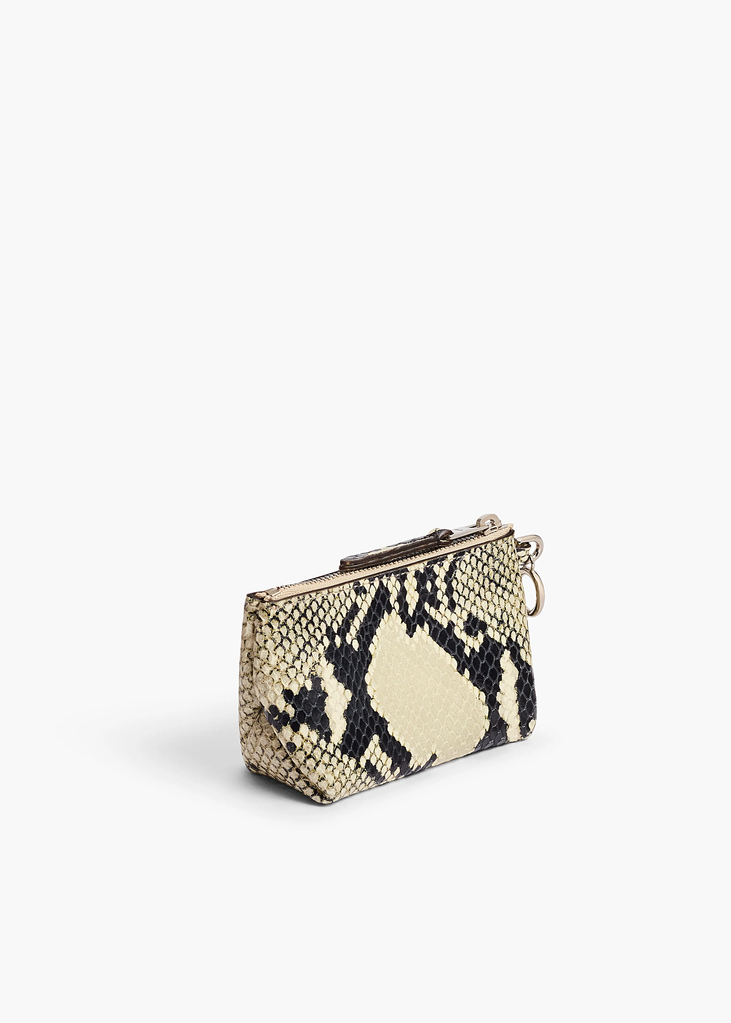 Lina Keychain Pouch in Natural Python-Embossed Leather sold by KHAITE product image thumbnail 2