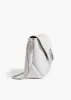 Nano Bobbi Crossbody Bag in Optic White Crackle Patent Leather sold by KHAITE