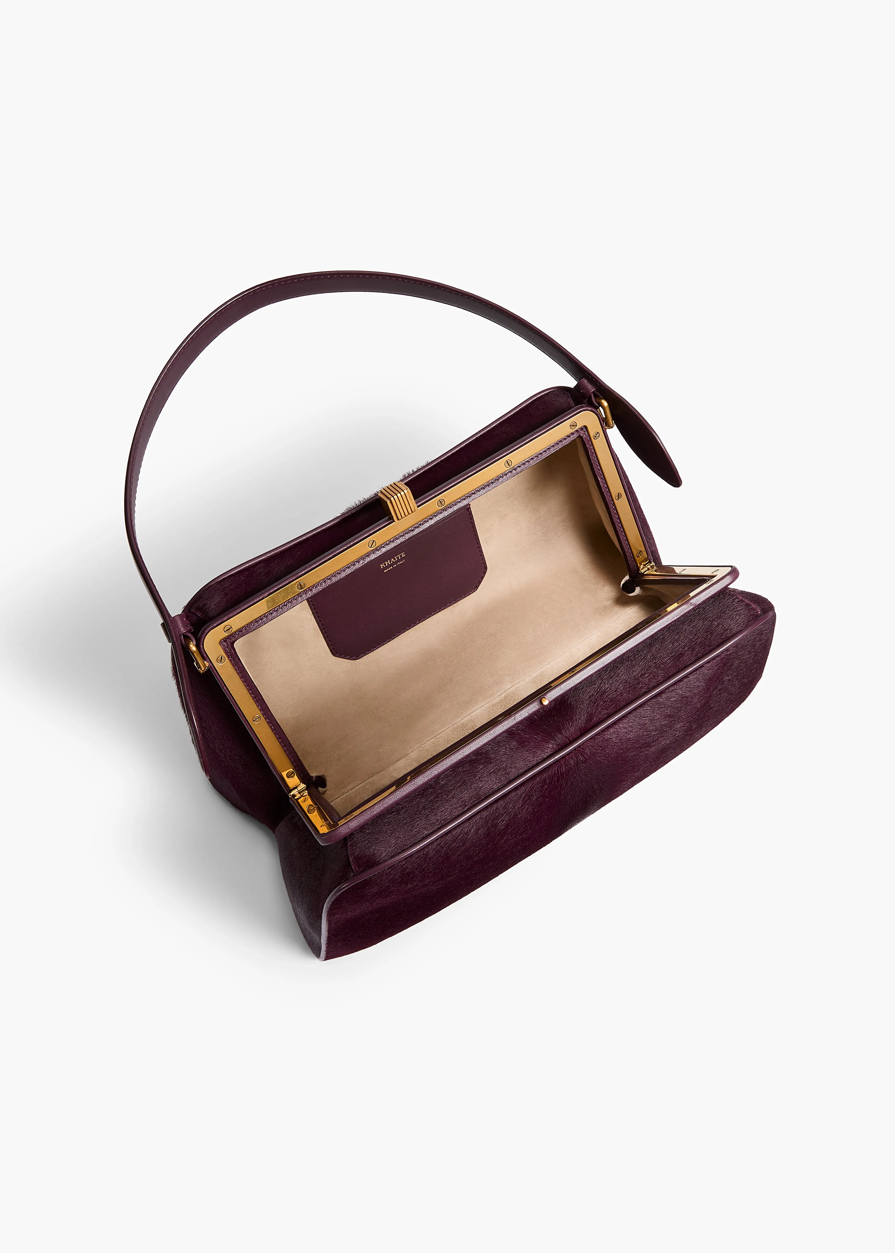 Cate Bag in Eggplant Haircalf sold by KHAITE product image thumbnail 4