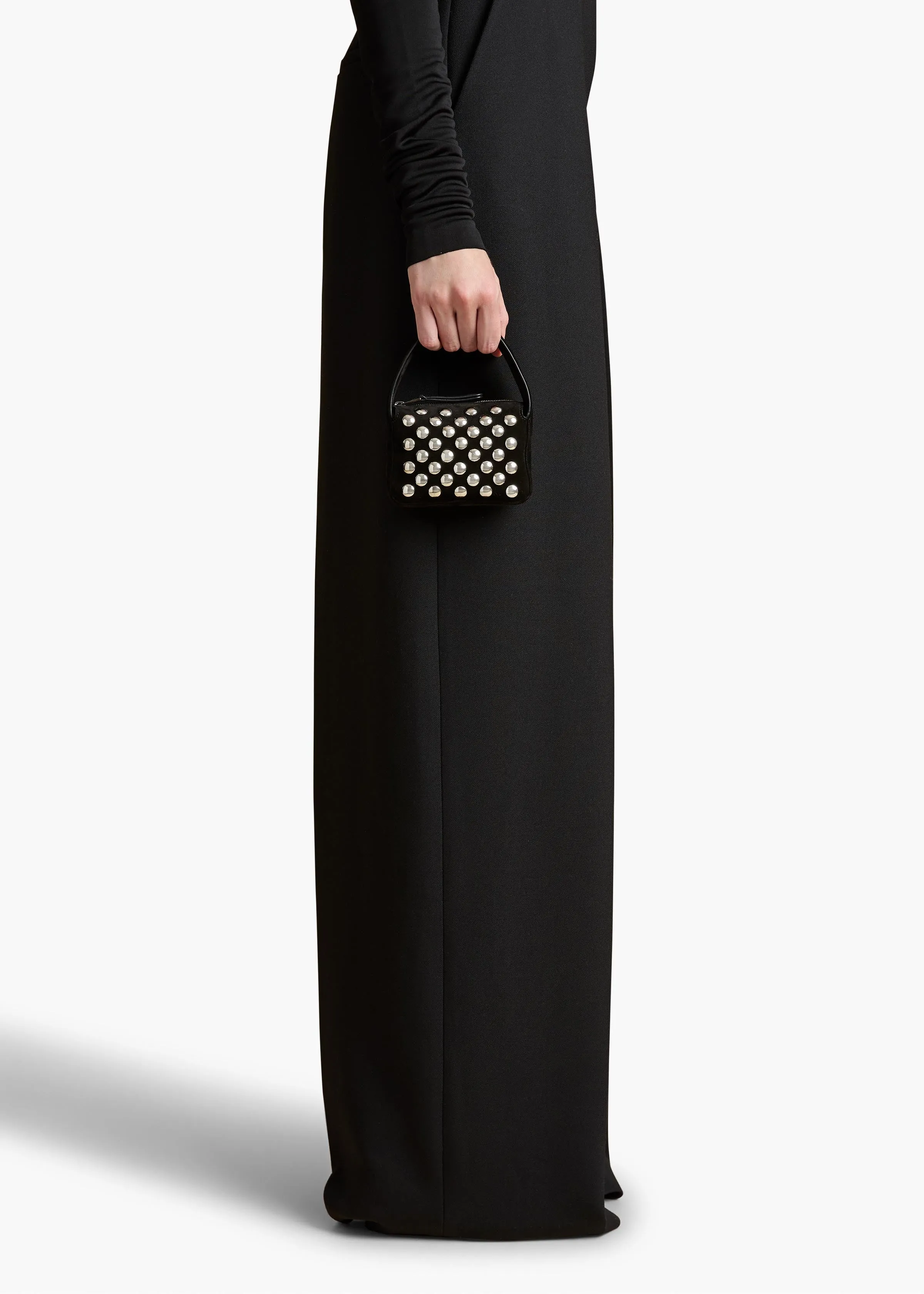 Nano Elena Bag in Black Suede with Silver Studs sold by KHAITE product image thumbnail 5