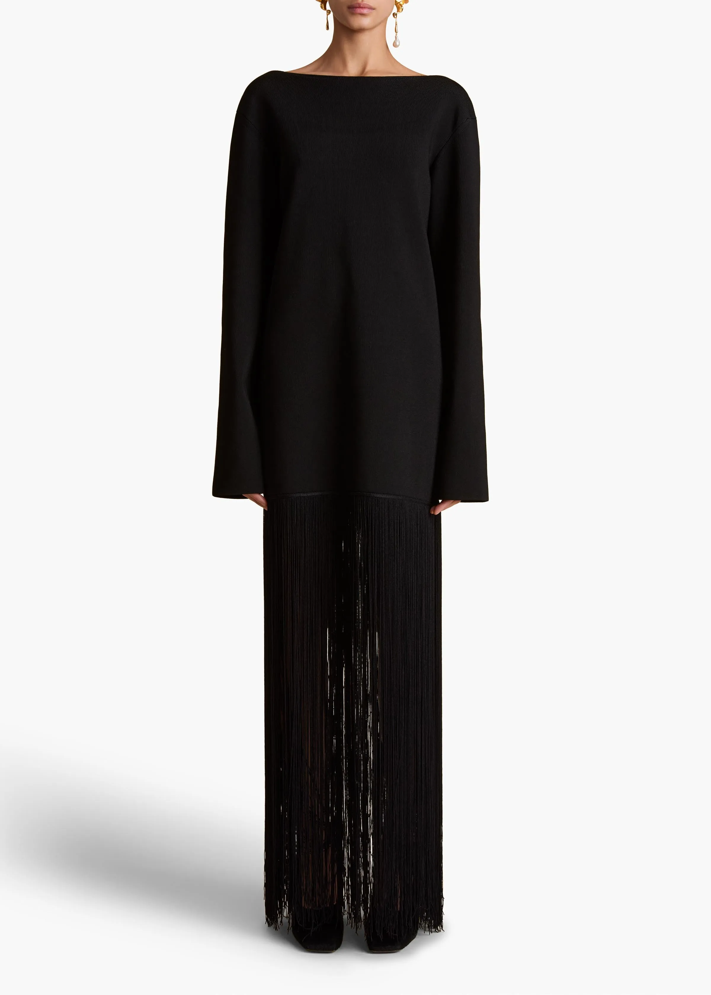 Paley Dress in Black sold by KHAITE product image thumbnail 3