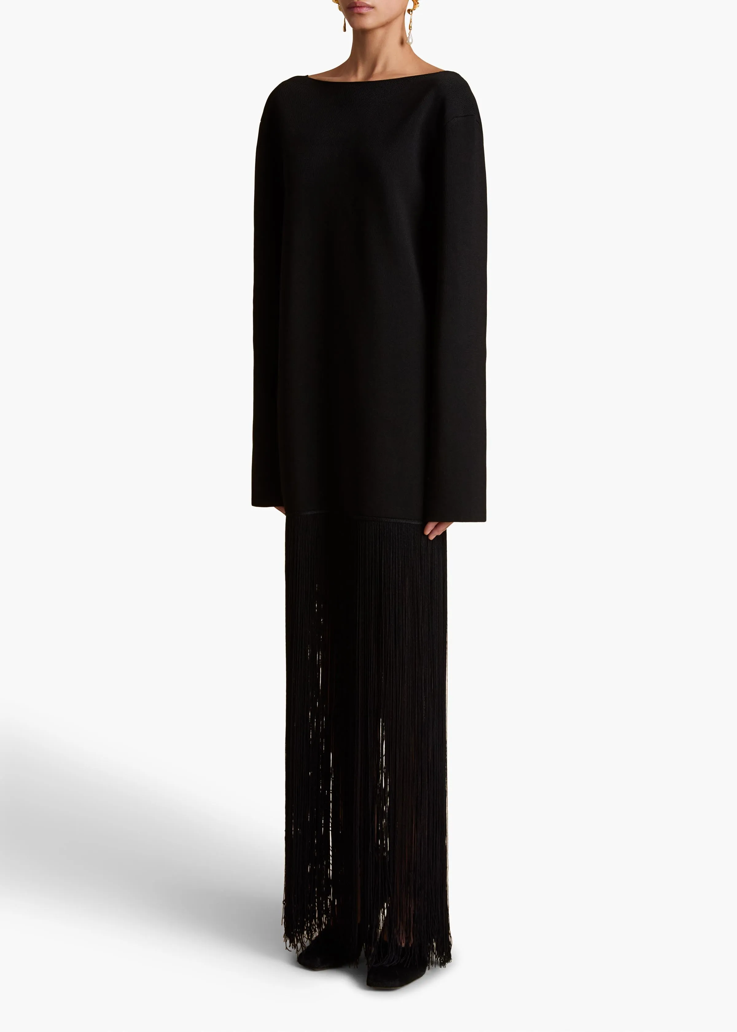 Paley Dress in Black sold by KHAITE product image thumbnail 2