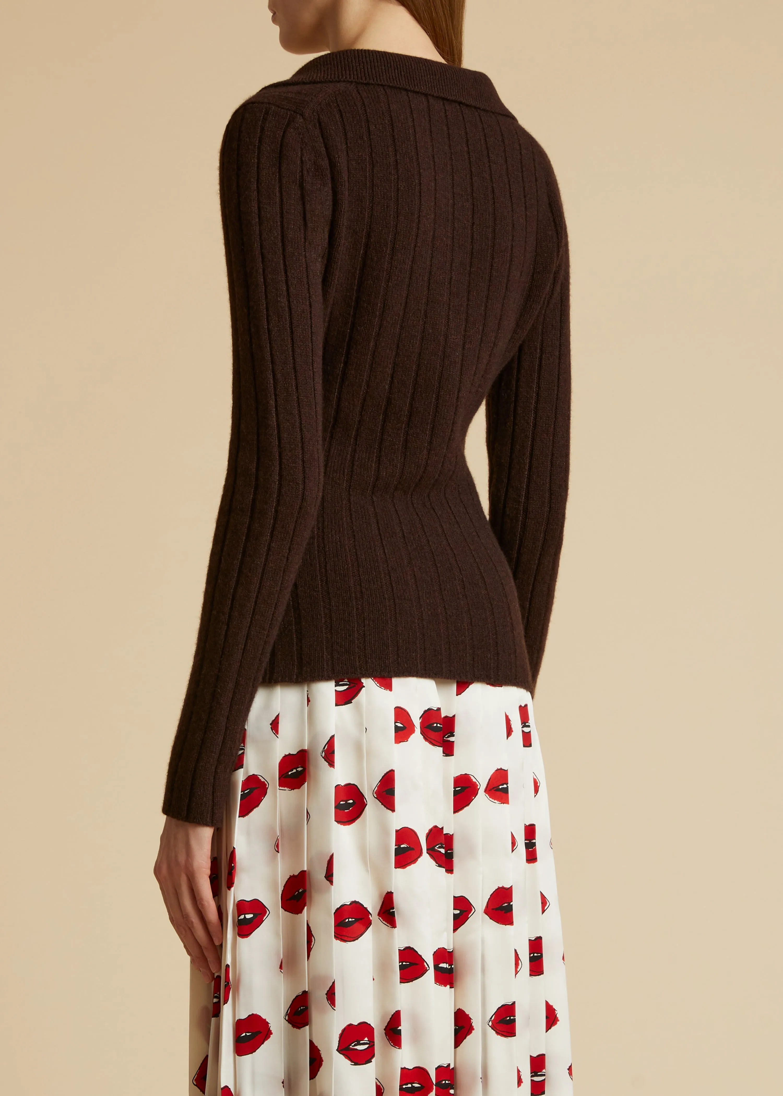 The Hans Sweater in Rosewood sold by KHAITE product image thumbnail 3