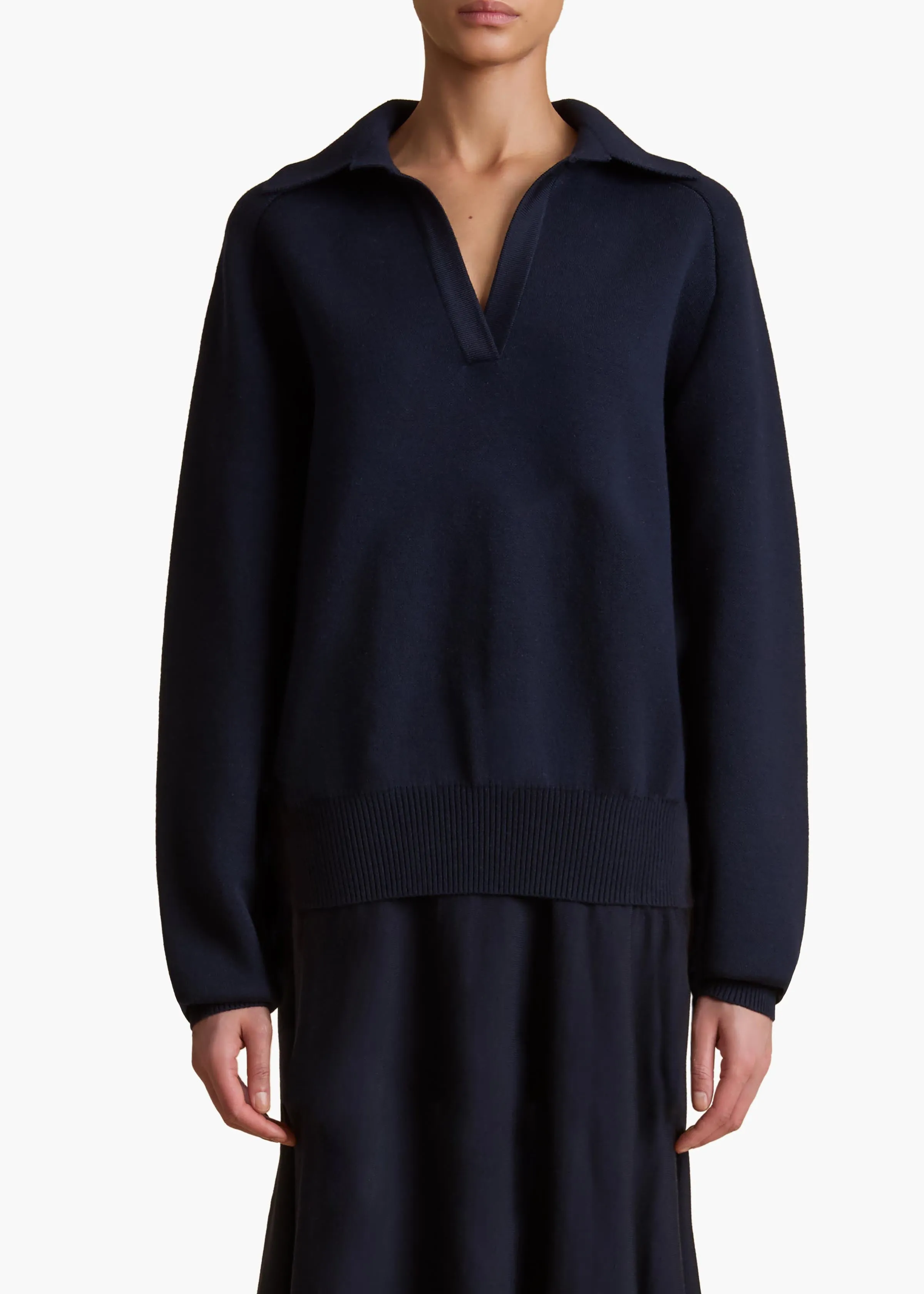 Jonas Top in Midnight sold by KHAITE product image thumbnail 3