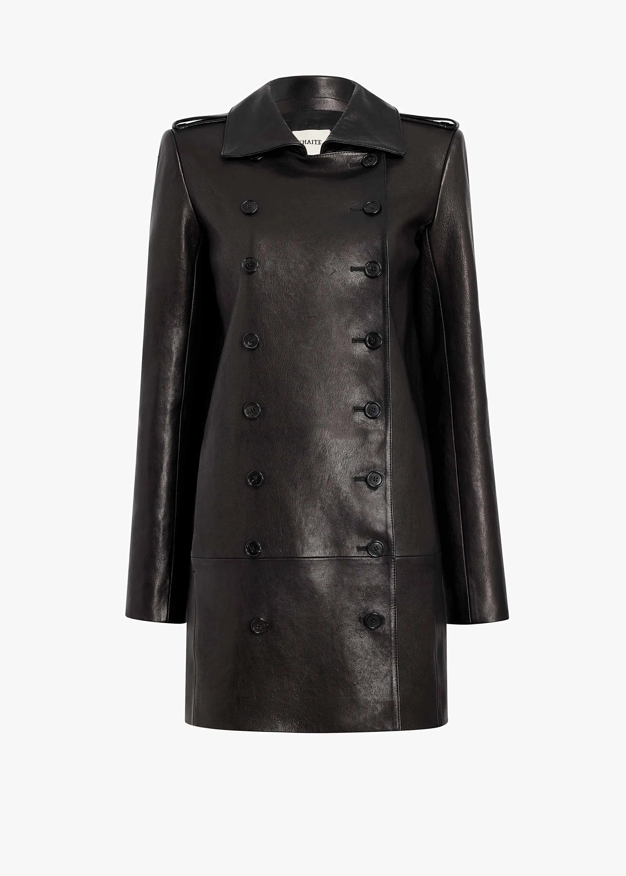 Marllo Jacket in Black Leather sold by KHAITE