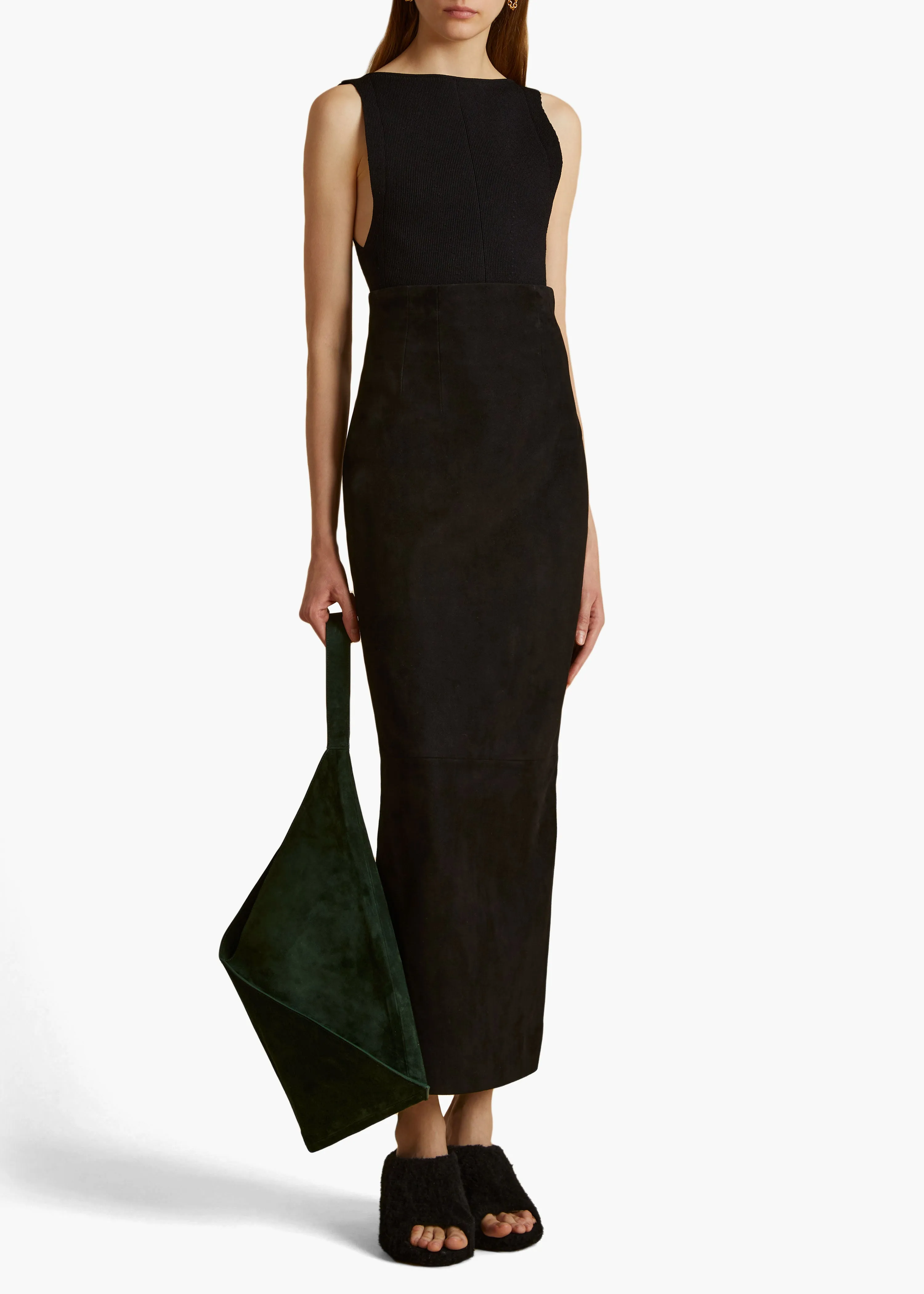 Loxley Skirt in Black Suede sold by KHAITE product image thumbnail 2