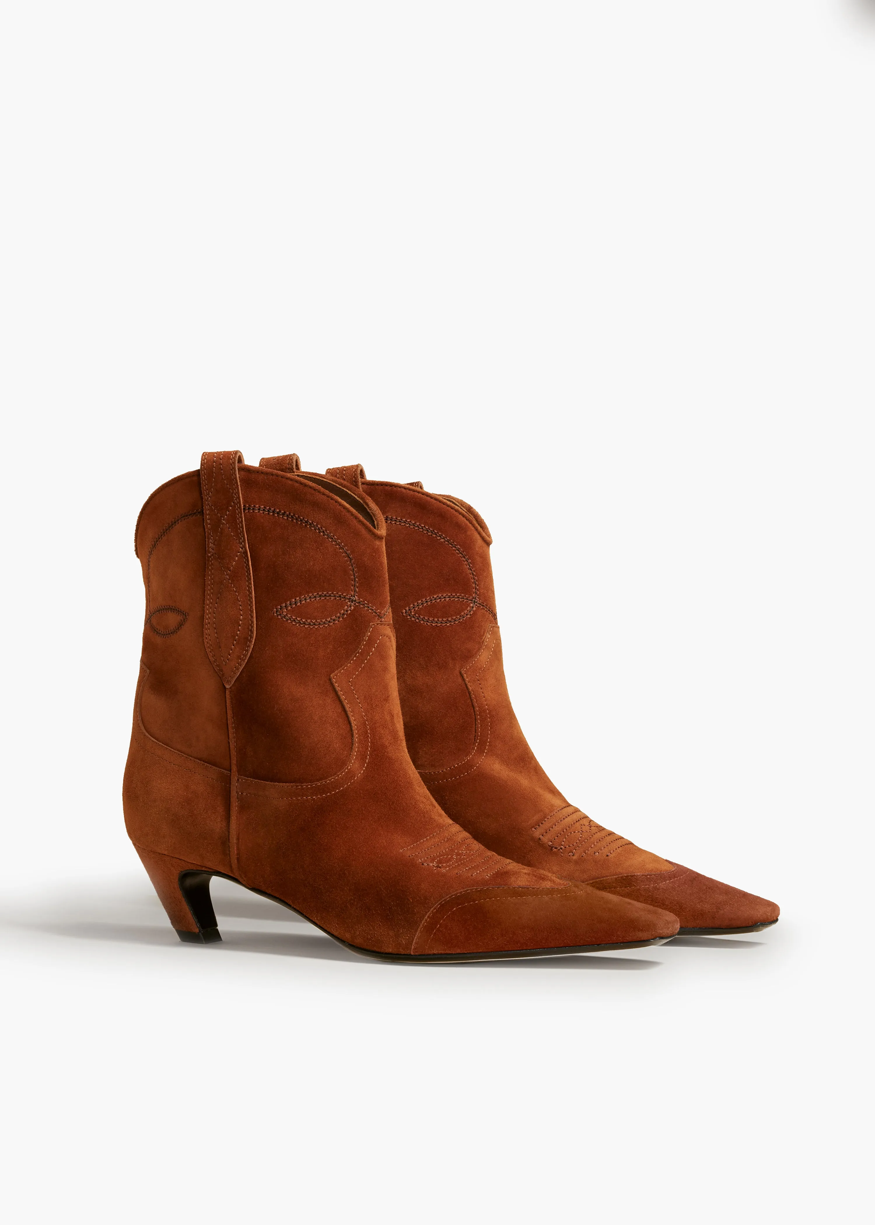 Dallas Ankle Boot in Caramel Suede sold by KHAITE product image thumbnail 2